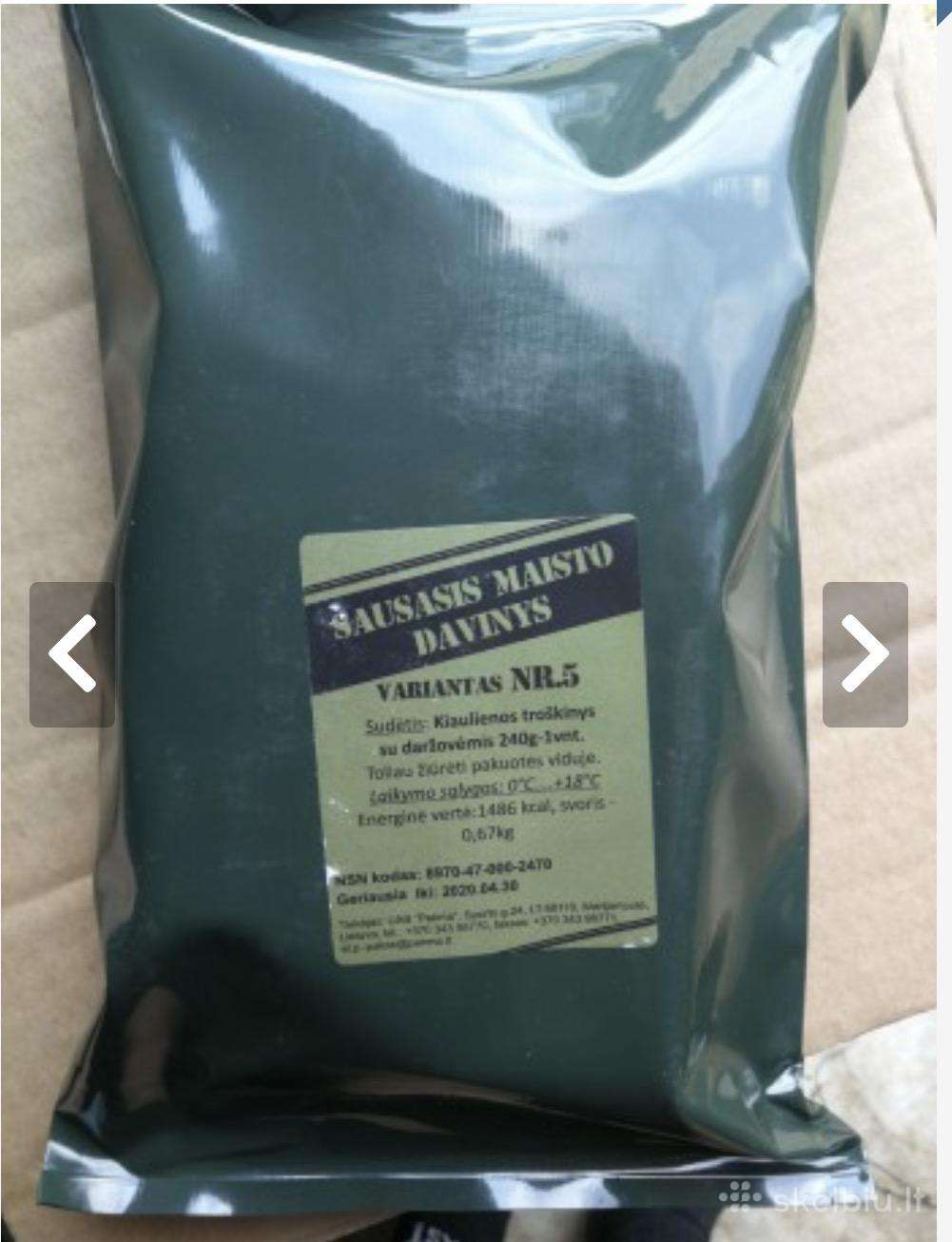Sausasis maisto davinys