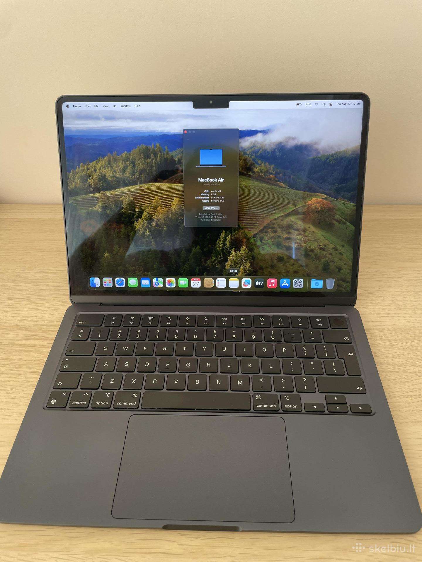 MacBook Air M3 8gb 512gb SSD Midnight