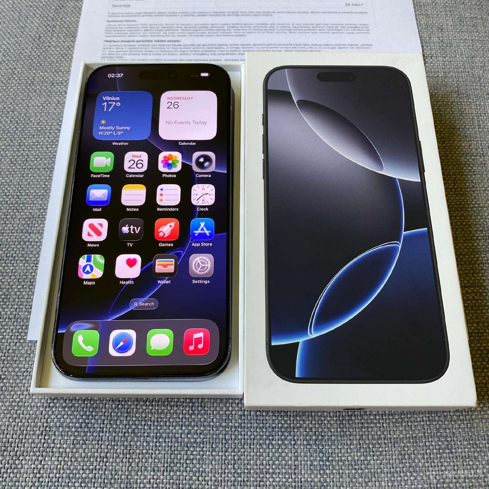 Apple iPhone 16 Pro Max 256gb Black Titanium