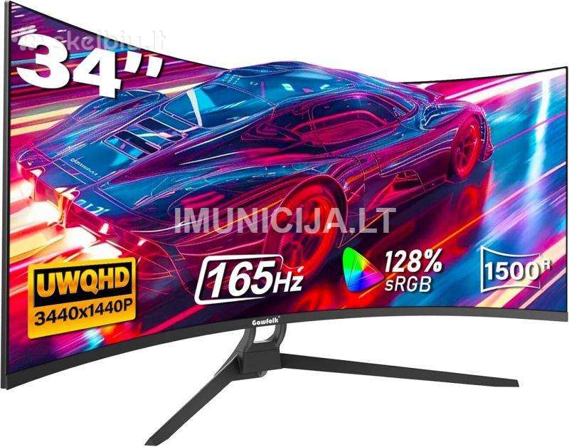 Gawfolk 34 Uwqhd 165 Hz lenktas monitorius +6mėn.