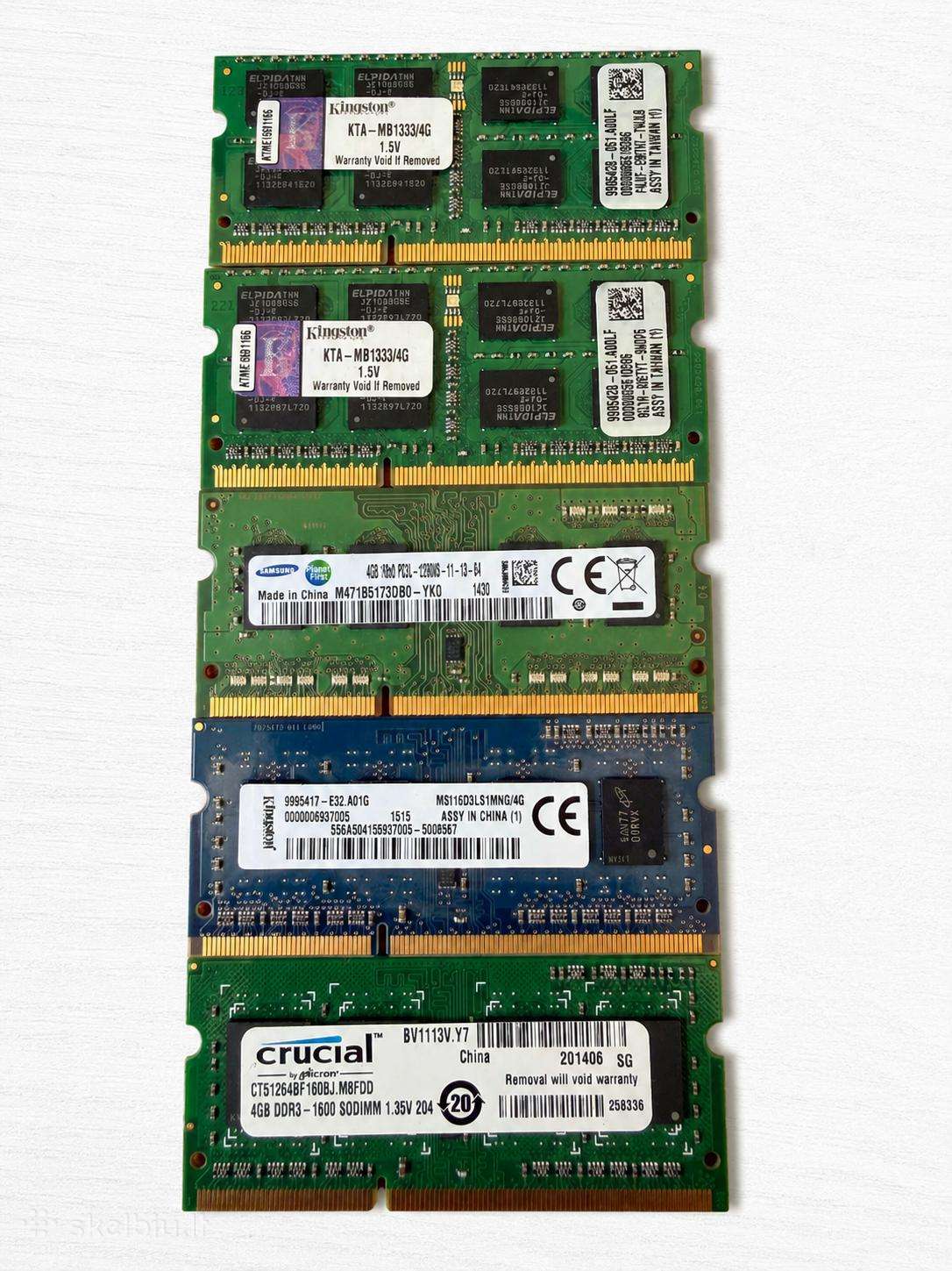 RAM 4gb Ddr3 (Pc3) Nešiojamam kompiuteriui