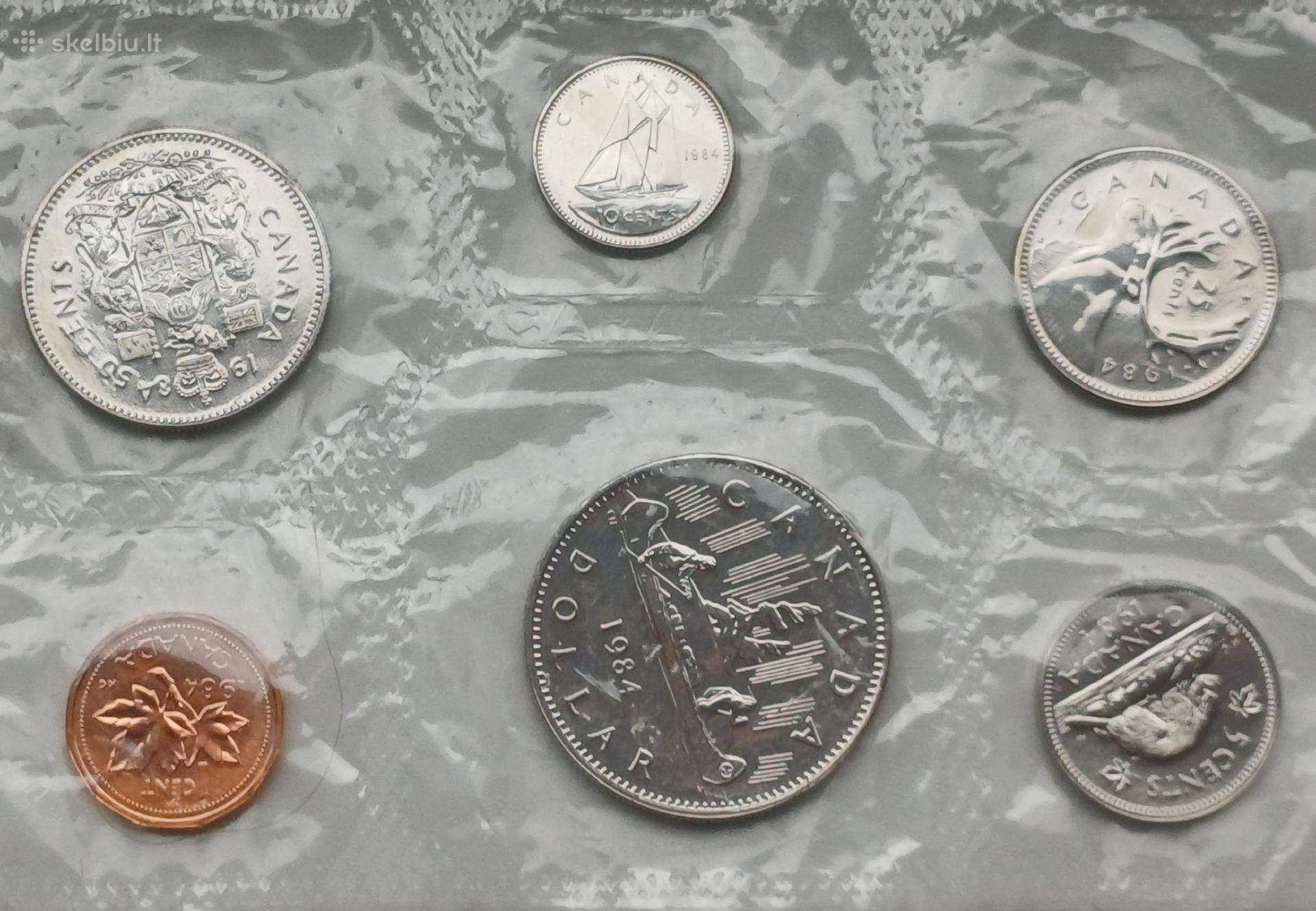 Monetos Kanada 1984m. unc