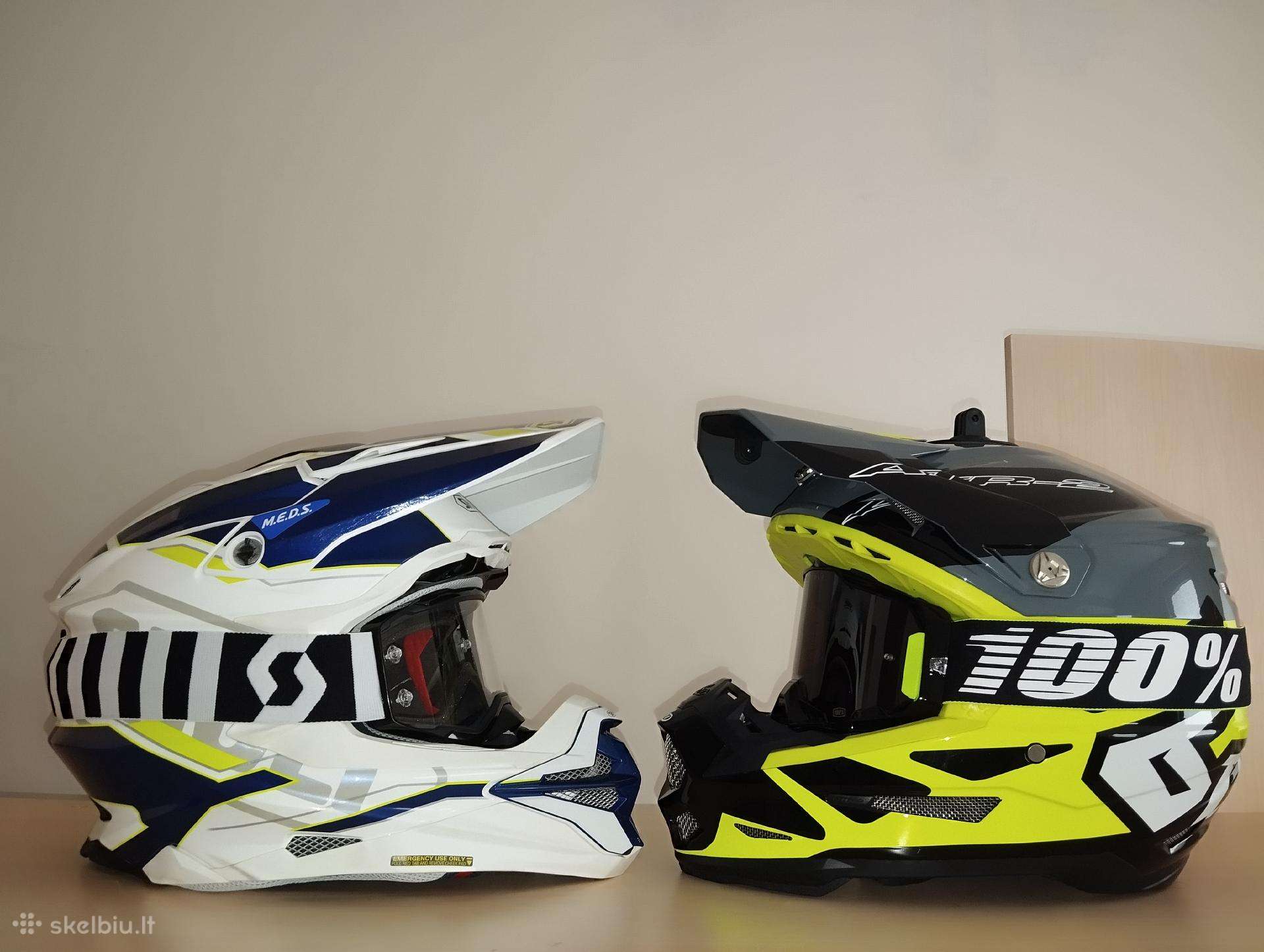 Shoei Vfx-WR, 6d Atr2 šalmai, Scott Armega akiniai