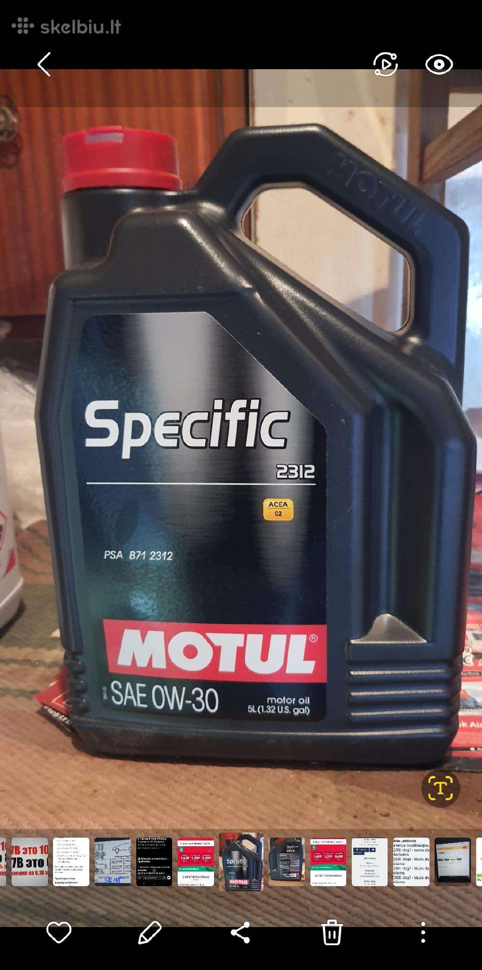 Motul Specific 2312 0w-30, 5l– 30 €