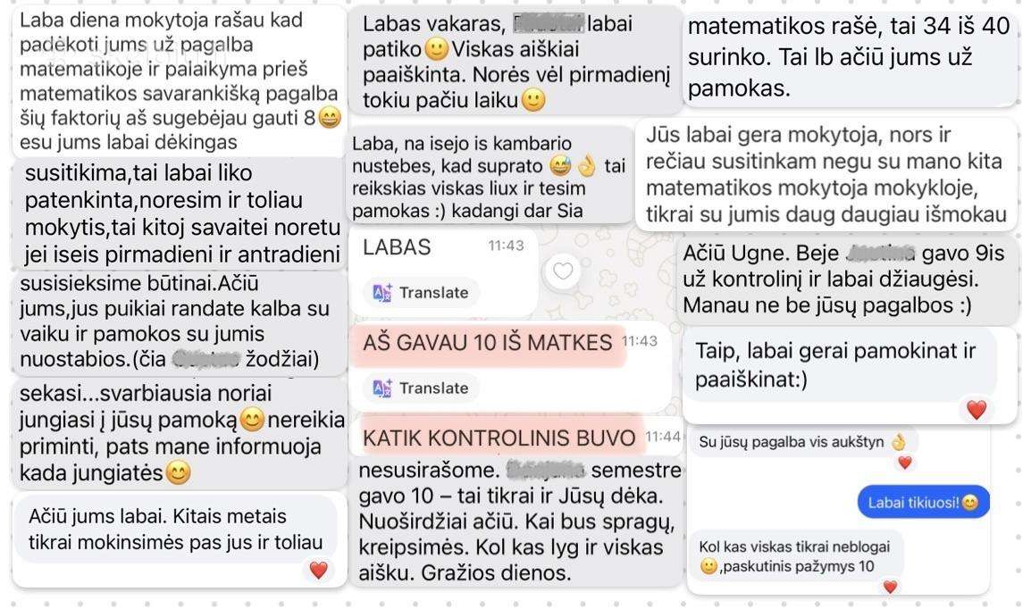 Matematika (5-12 kl., pamokos, pagalba)