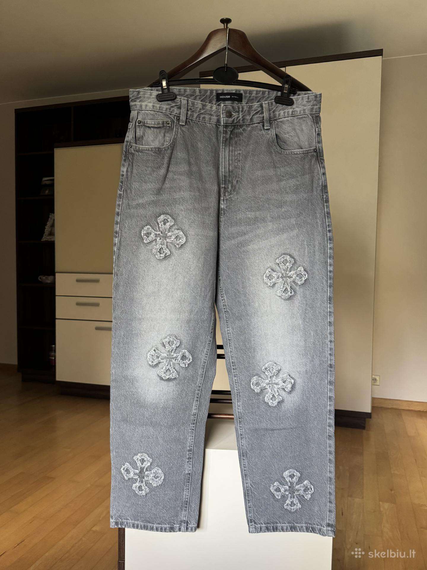 House baggy vyriški džinsai L dydis