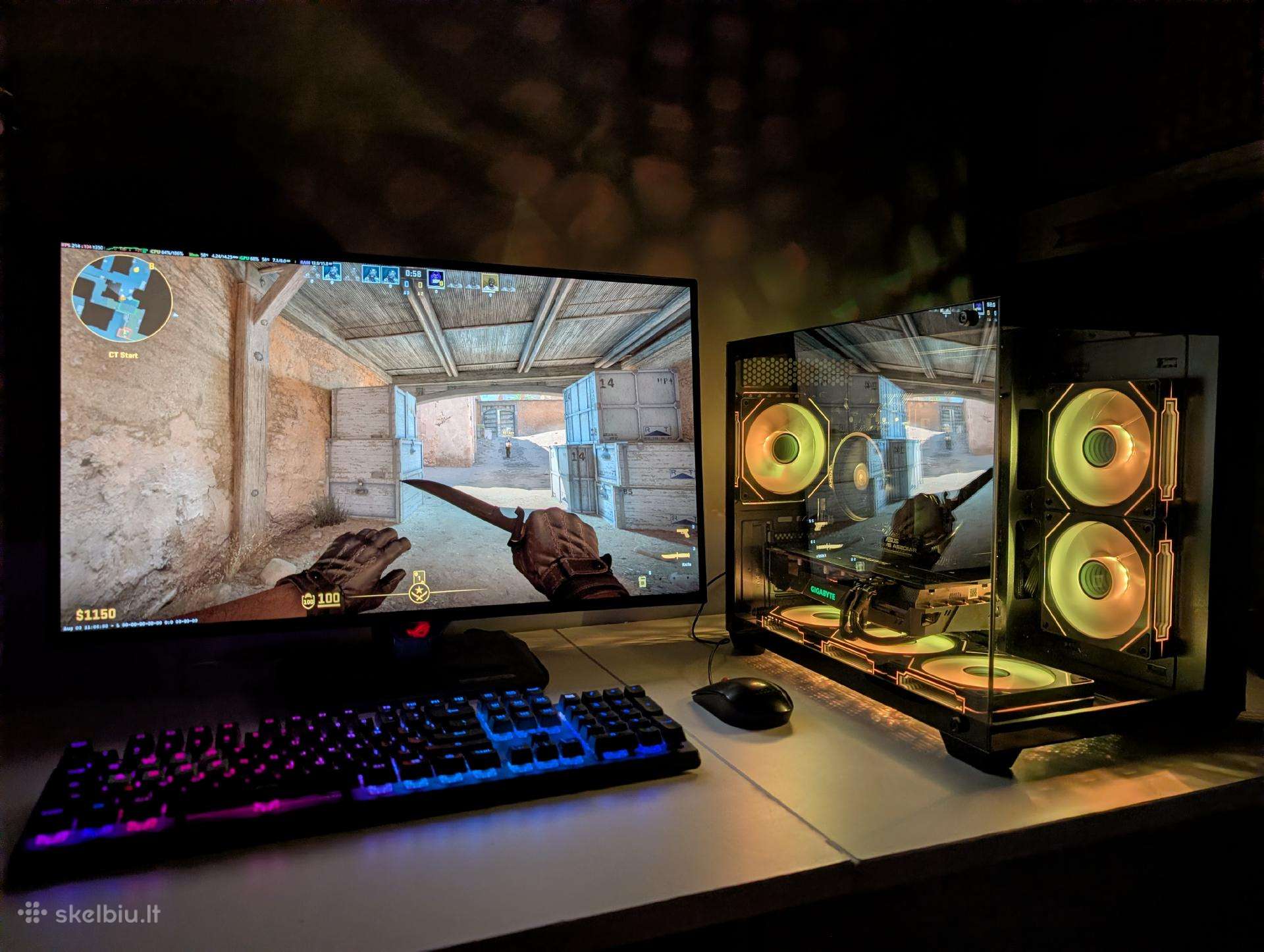 Žaidimų-mokslų Pc Ryzen 5,16gb,rx 5700xt 8gb,512gb