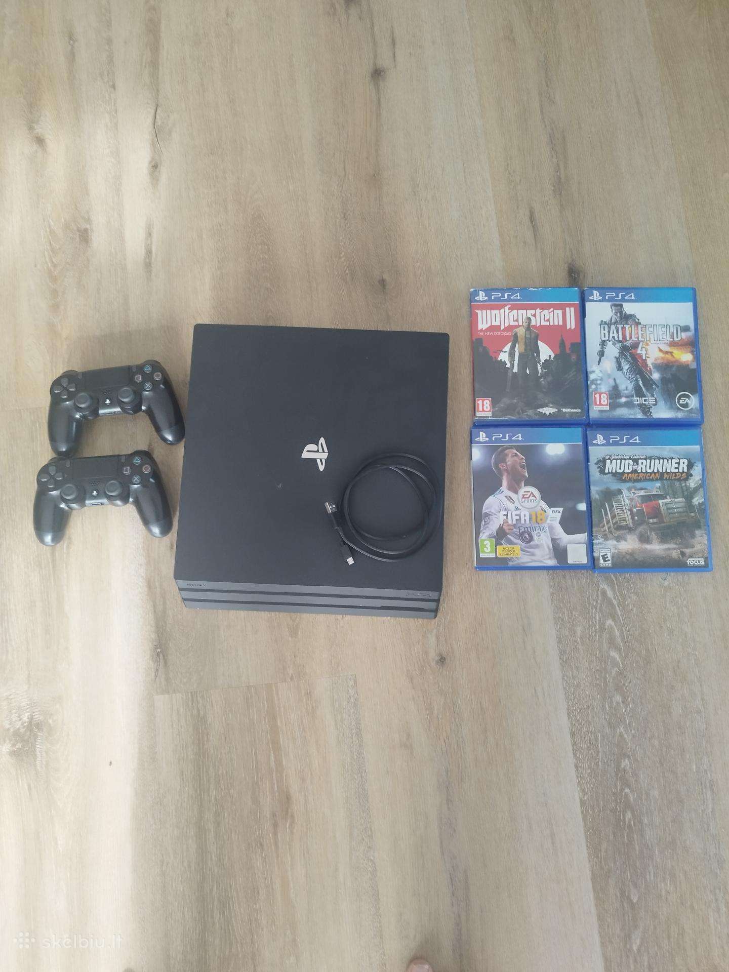 Playstation 4 Pro (1tb) Su žaidimais ir 2 pultais