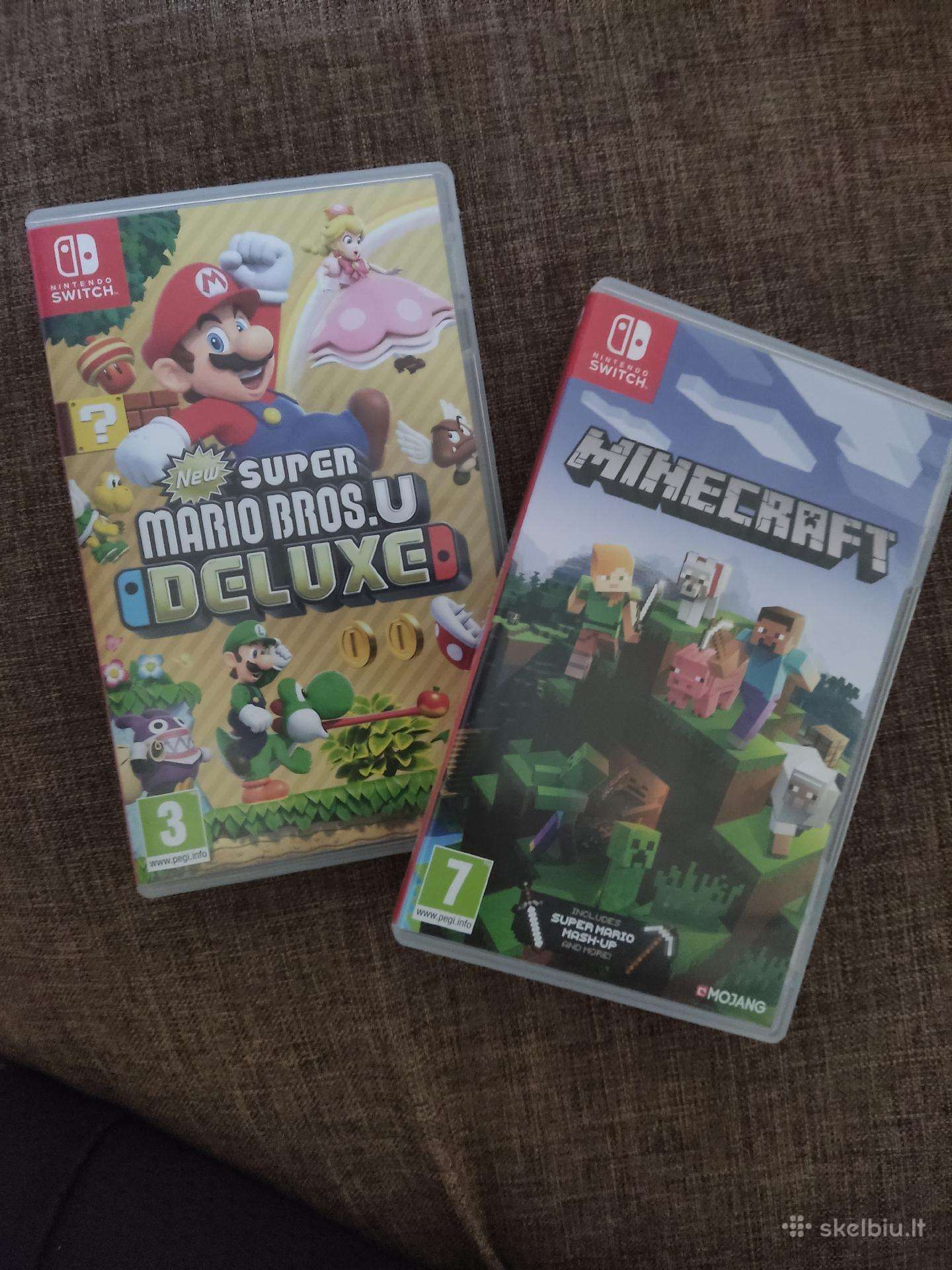 Parduodu Nintendo žaidimus Minecraft ir Mario