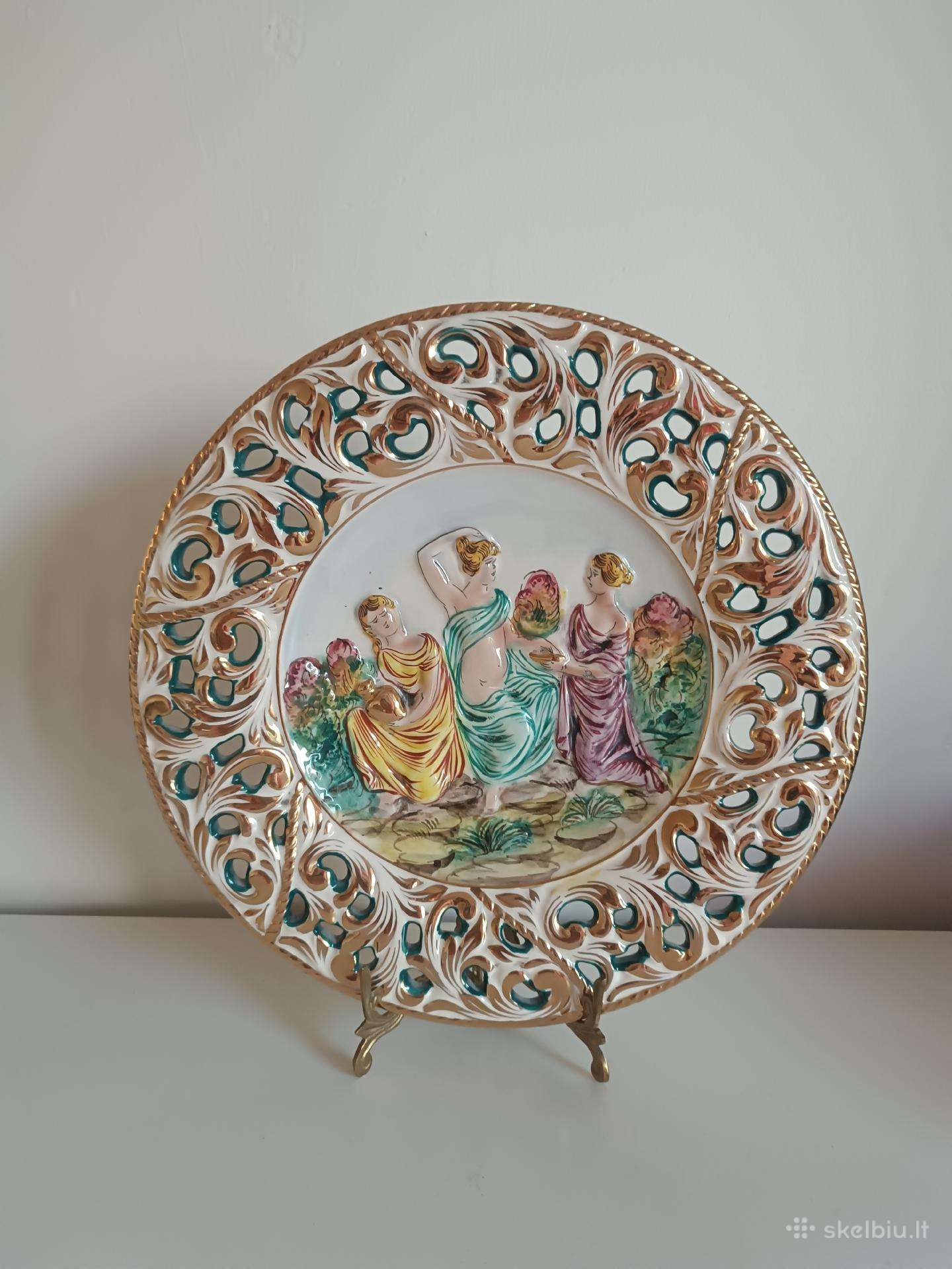 Vintažinė lėkštė Capodimonte