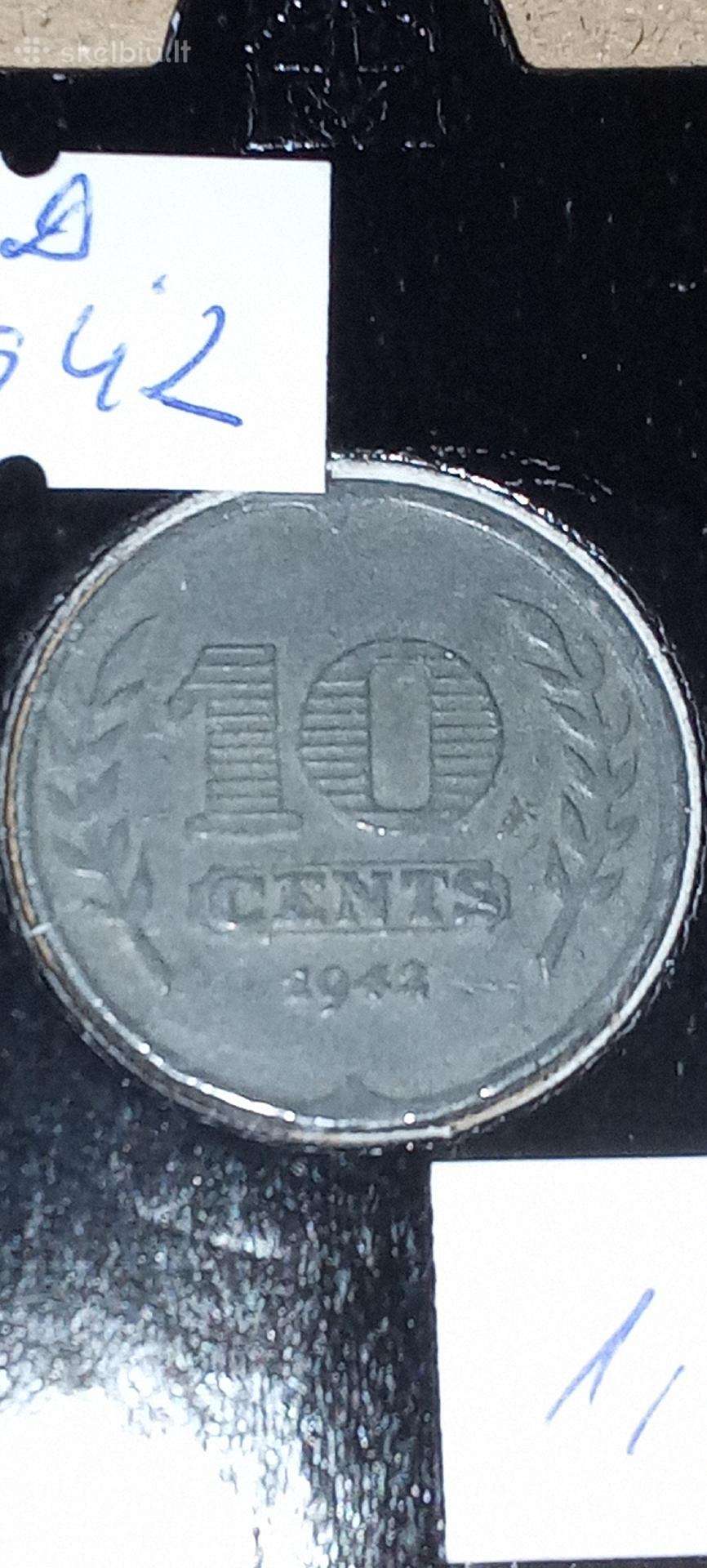 Nyderlandai 10 centų 1942
