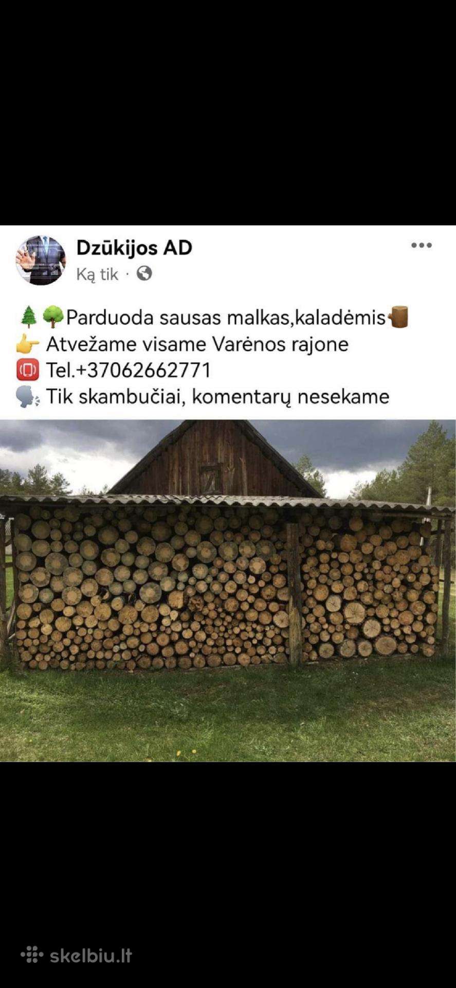 Sausos, pigios malkos