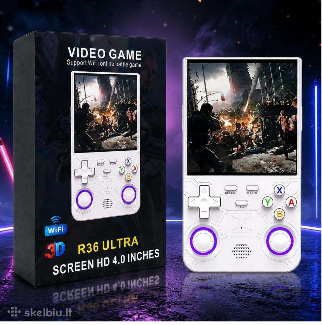R36 ultra retro žaidimų konsole,64gb
