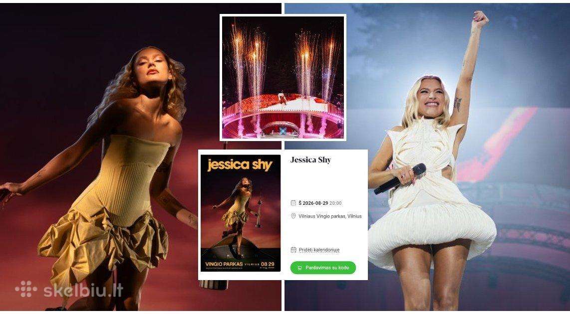 Yra bilietų į Jessica Shy koncertą šeštadienį