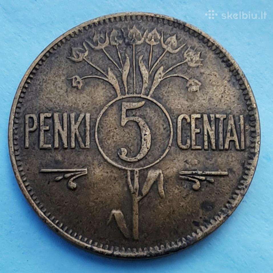 1925 Lietuva 5 centai