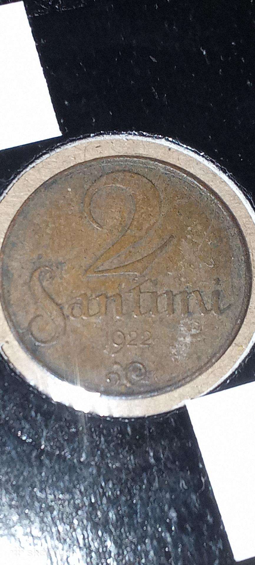 Latvija 2 santimai 1922