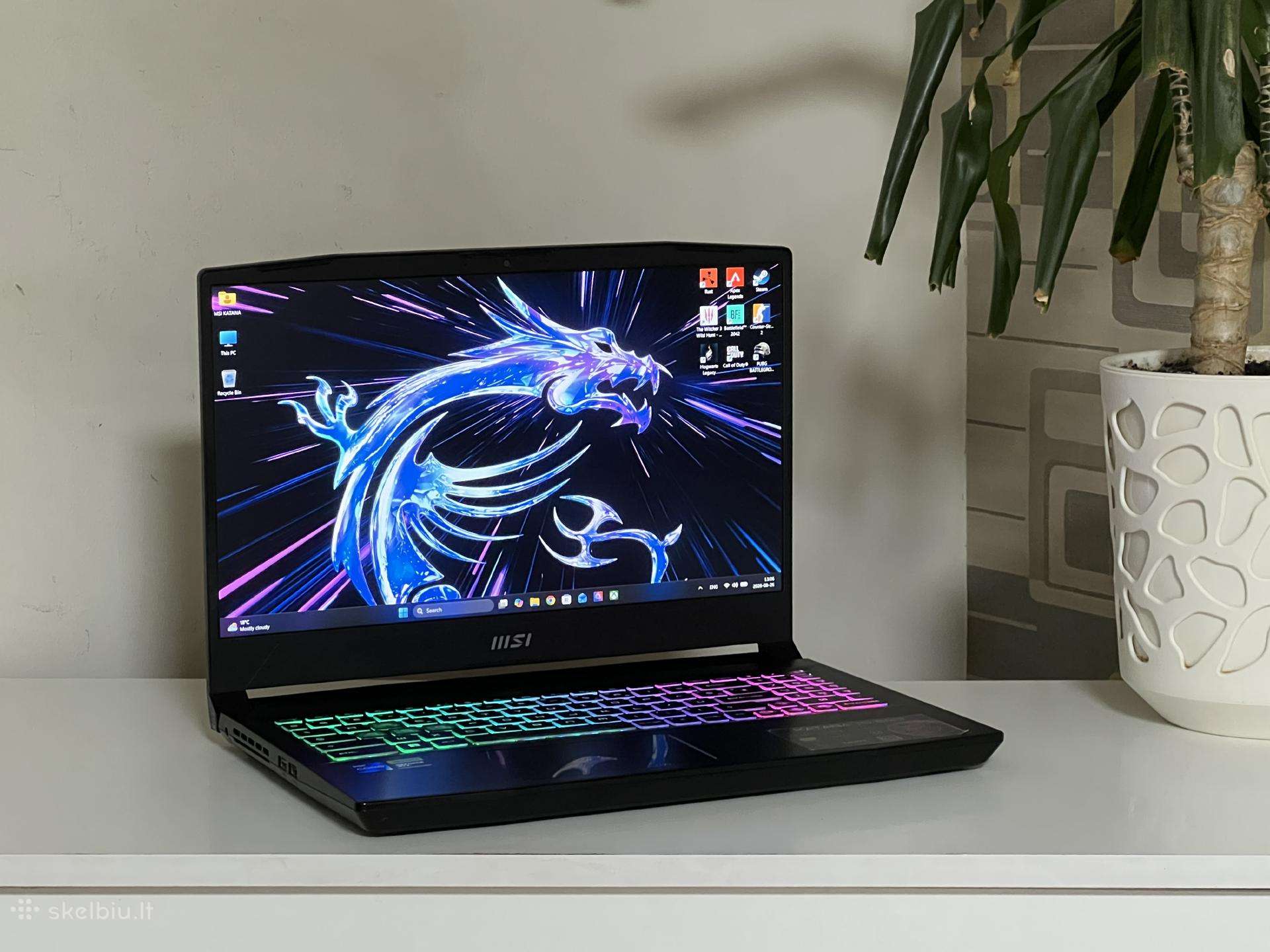 Parduodamas Msi Katana su Rtx 4060, I5-12k, 1tb.