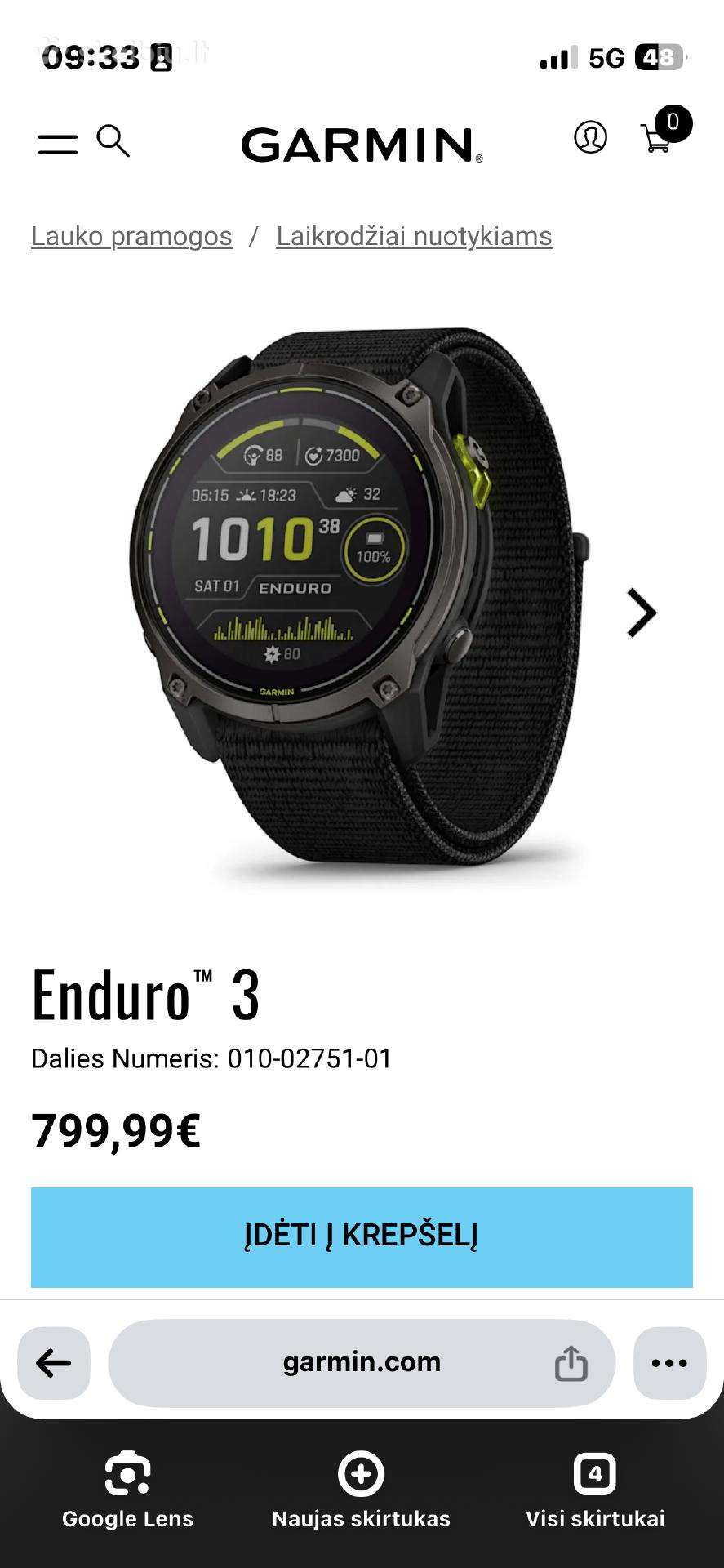 Garmin Enduro 3 Carbon Grey