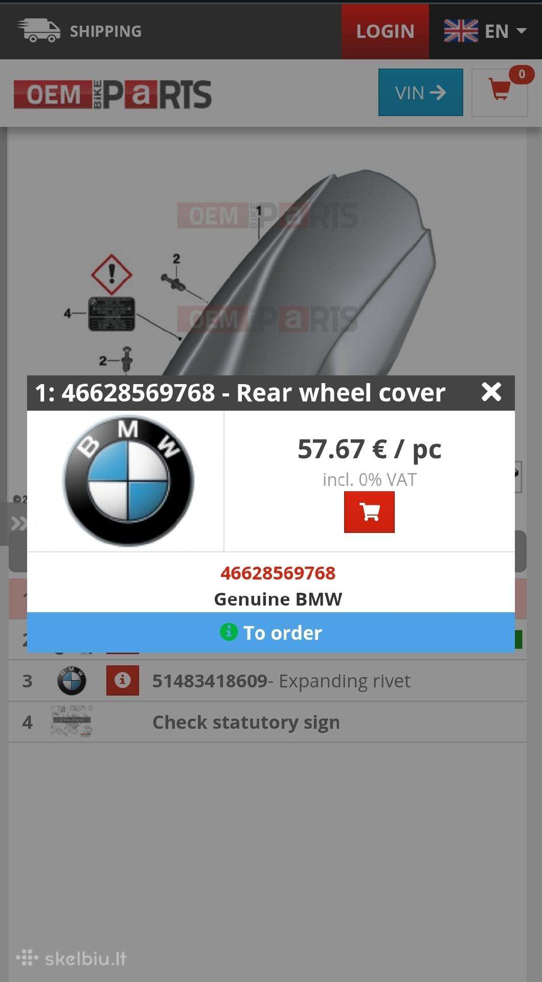 Moto sparnai Bmw S1000rr