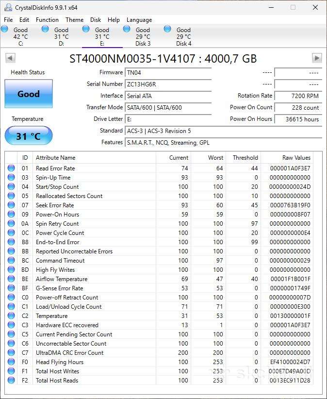 Seagate 4tb st400nm0035 sata 3.5"