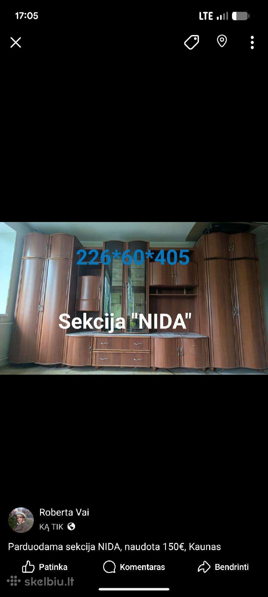 Parduodama naudota sekcija