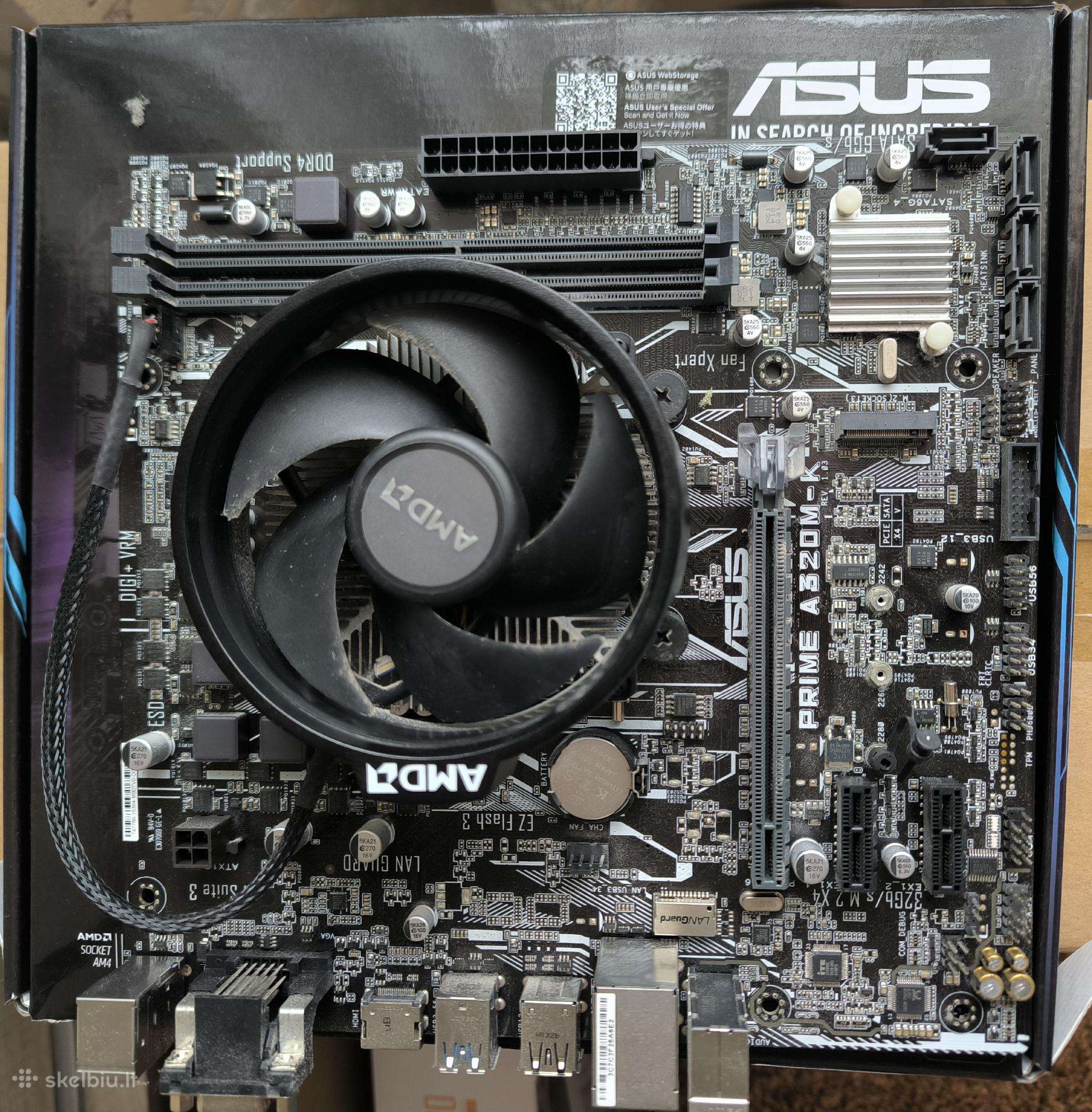 Ryzen 5 3500 + Asus A320m-k + Amd aušintuvas