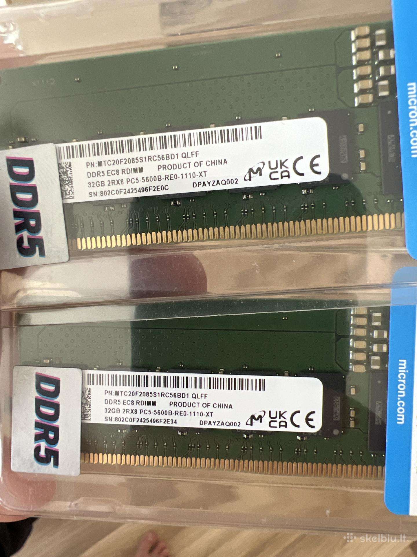 Micron 64gb (2x32gb) Ddr5-5600 Ecc Rdimm