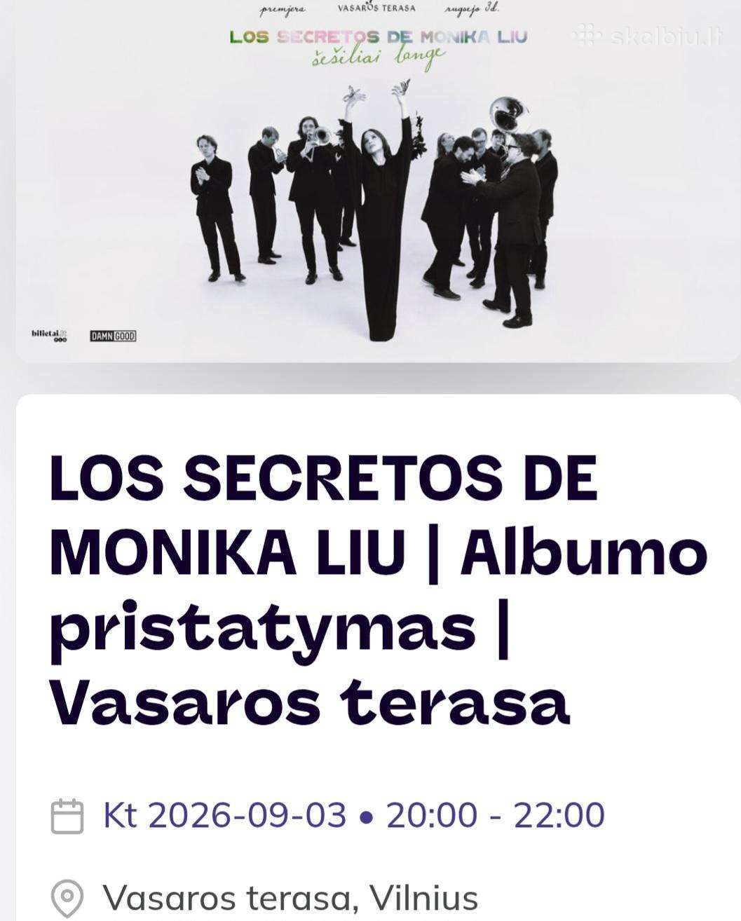Bilietai į Monikos Liu koncertą