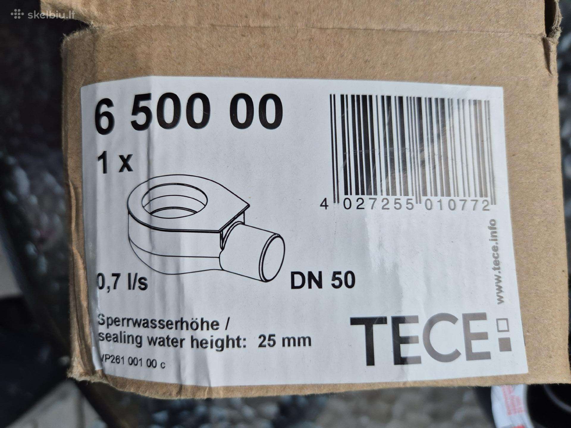Sifonas Tece 650000, 65 mm