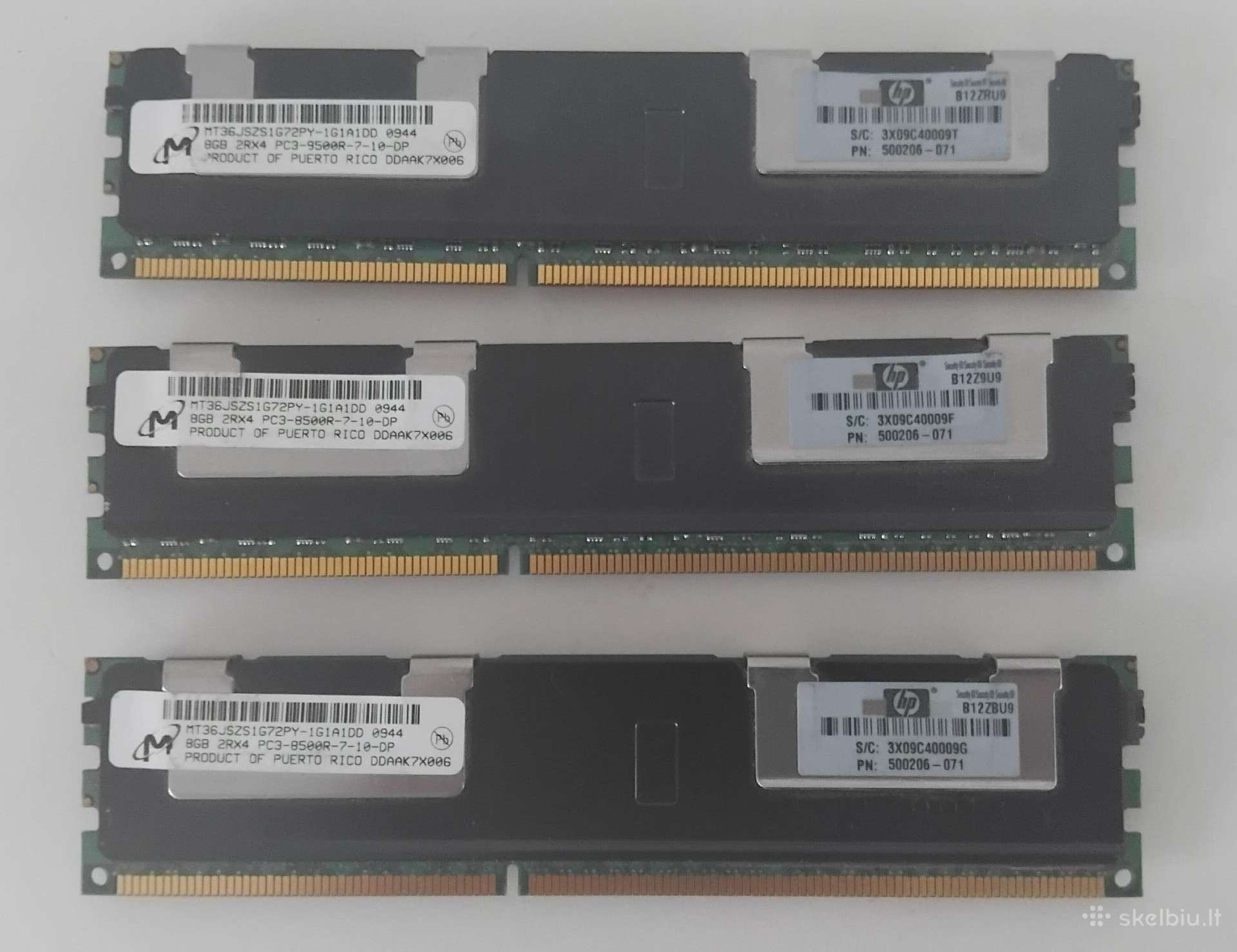 3 vnt Serverinio Ddr3 Operatyvioji atmintis (RAM)