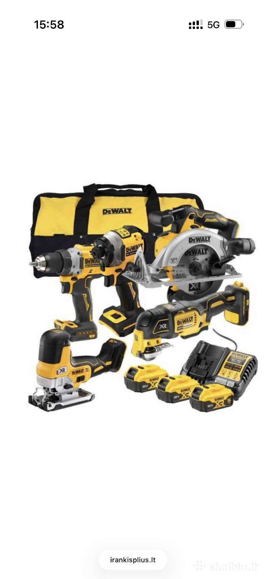 Parduodu naujus Dewalt įrankius 750eur