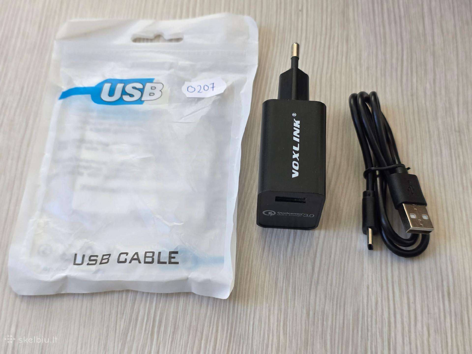 Voxlink charger 18w with cable originalus naud