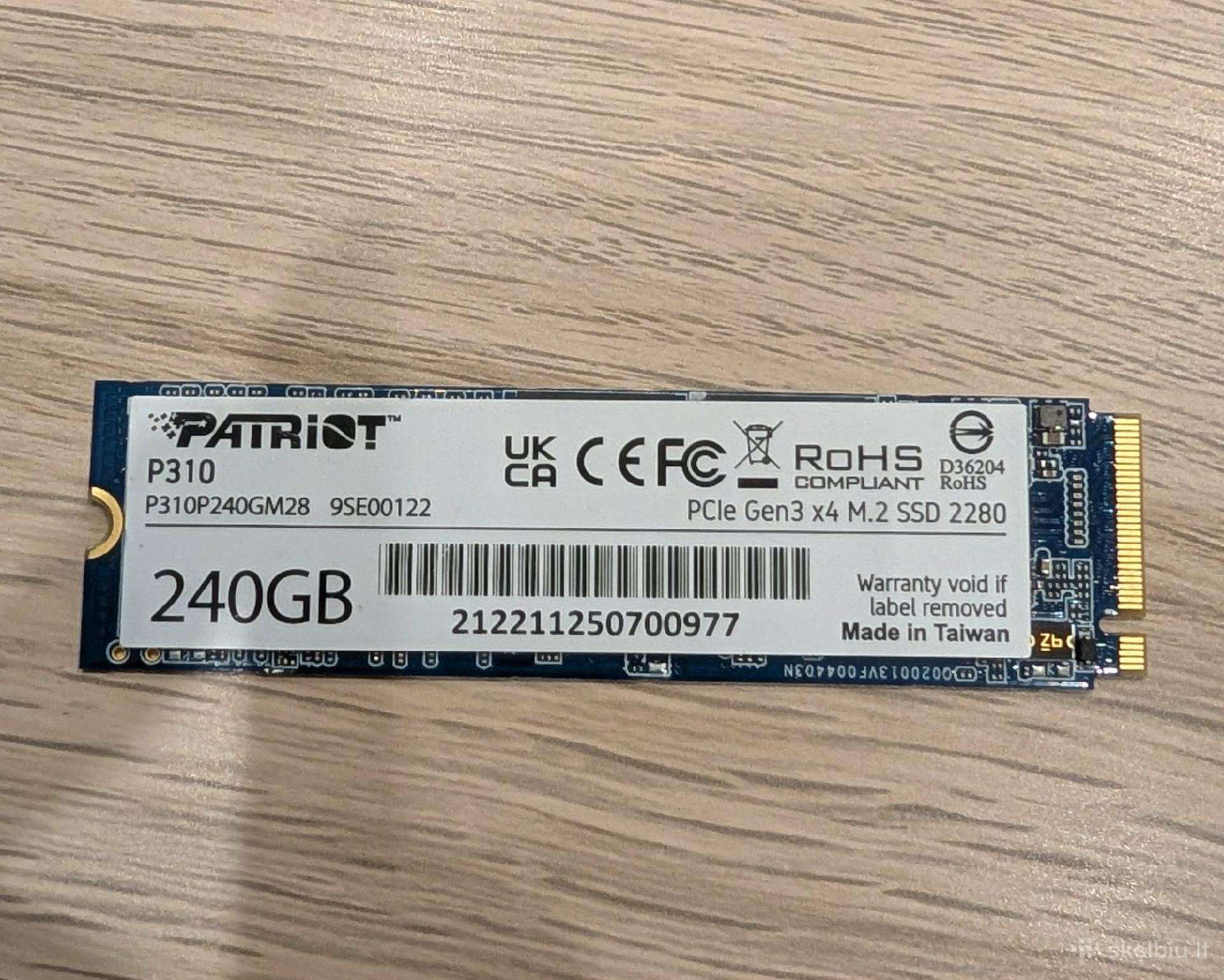 Patriot P310 240gb Nvme M.2 SSD