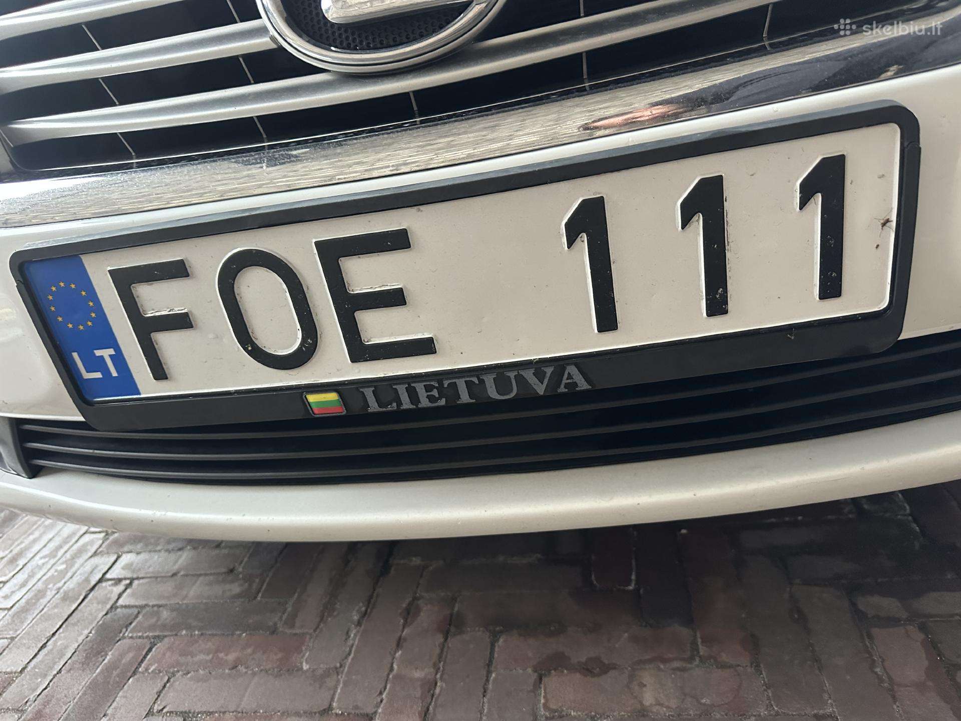 Foe 111 Valstybiniai numeriai