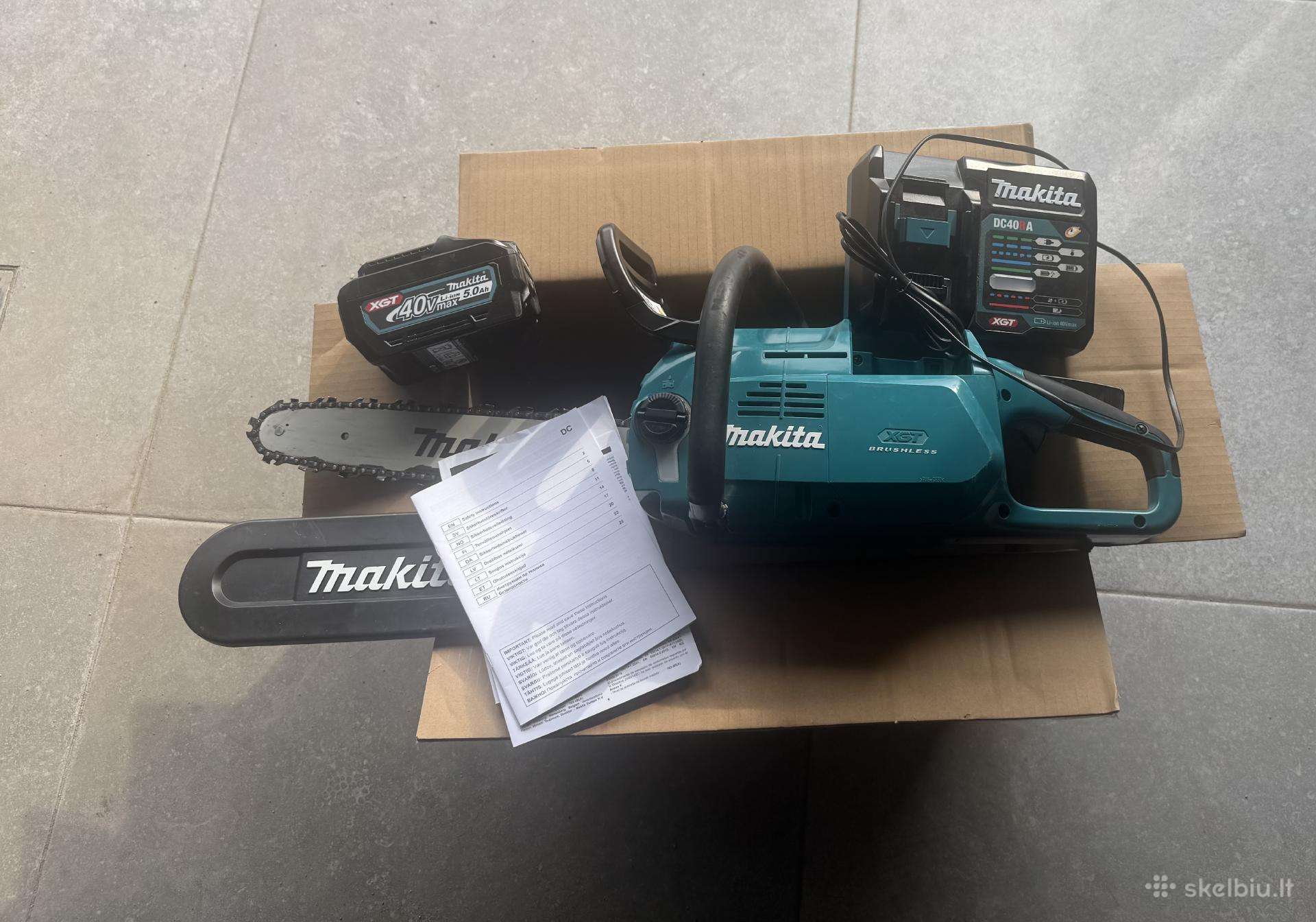 Makita Xgt 40v+5.0 Ah akum + įkroviklis