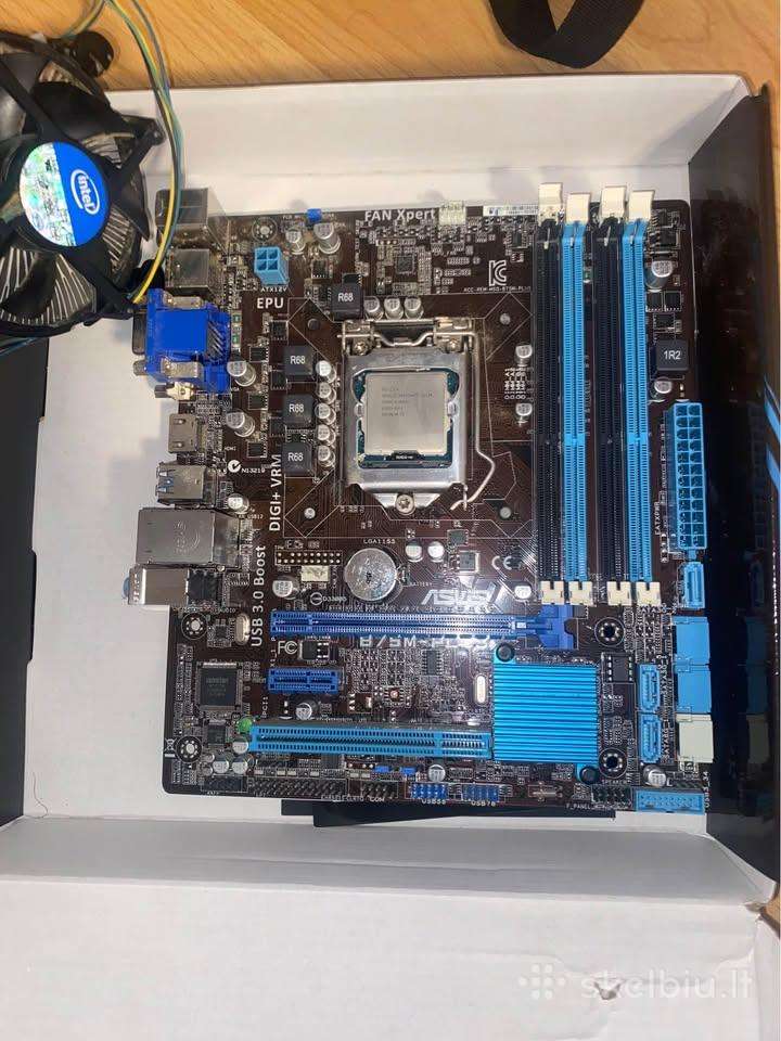 Asus B75m Plus Motinine + Cpu