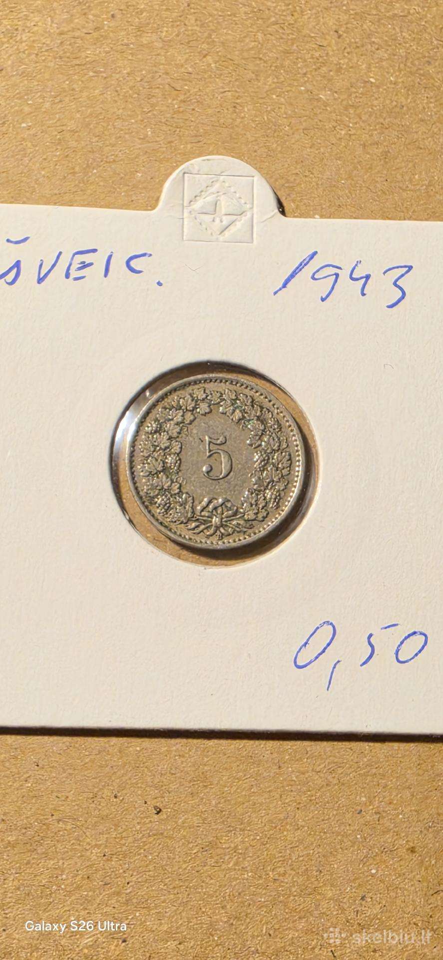 Šveicarija 5 rapenai 1943