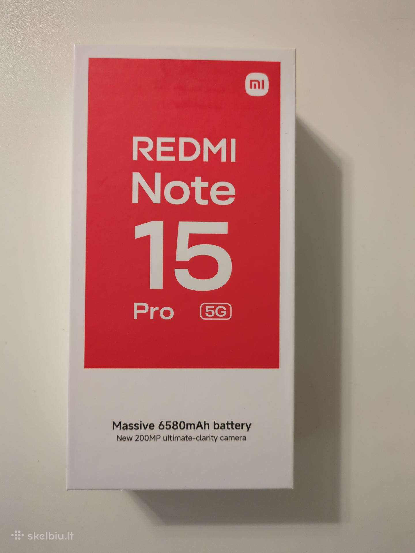 Naujas Redmi Note 15 Pro 5G 8/512gb Juodas