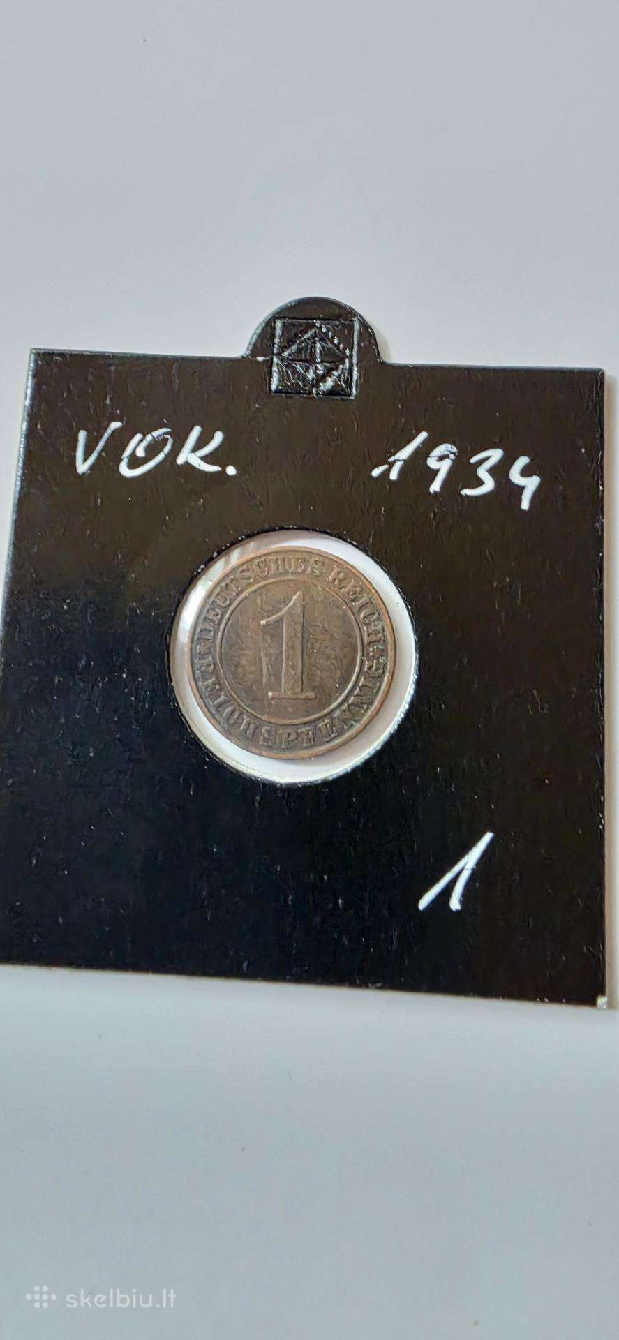 Vokietija 1 pfeningis 1934
