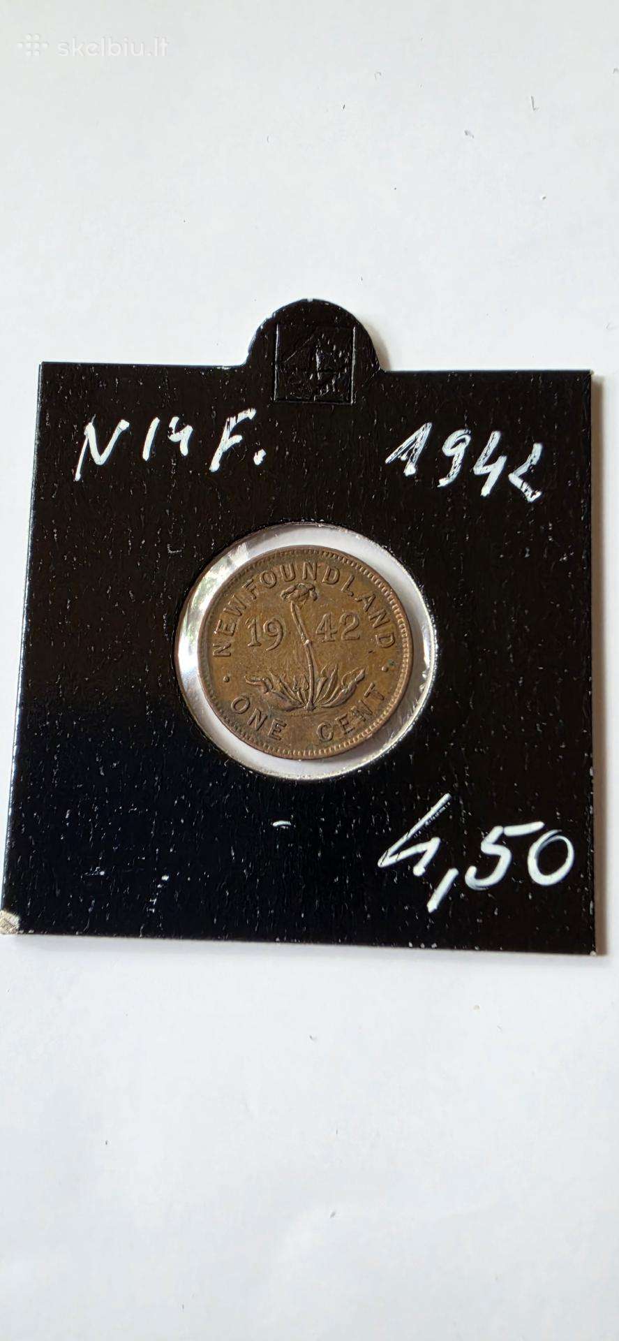 Niufaulendas 1 centas 1942