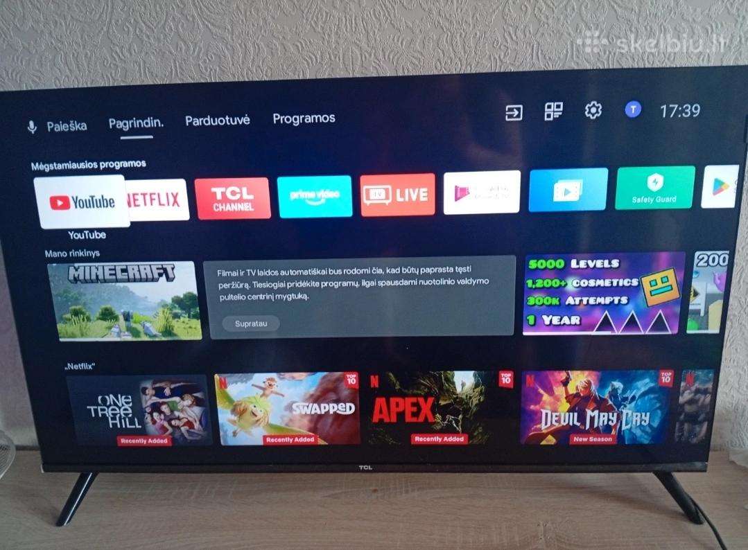Tcl 32" 82cm Smart Televizorius