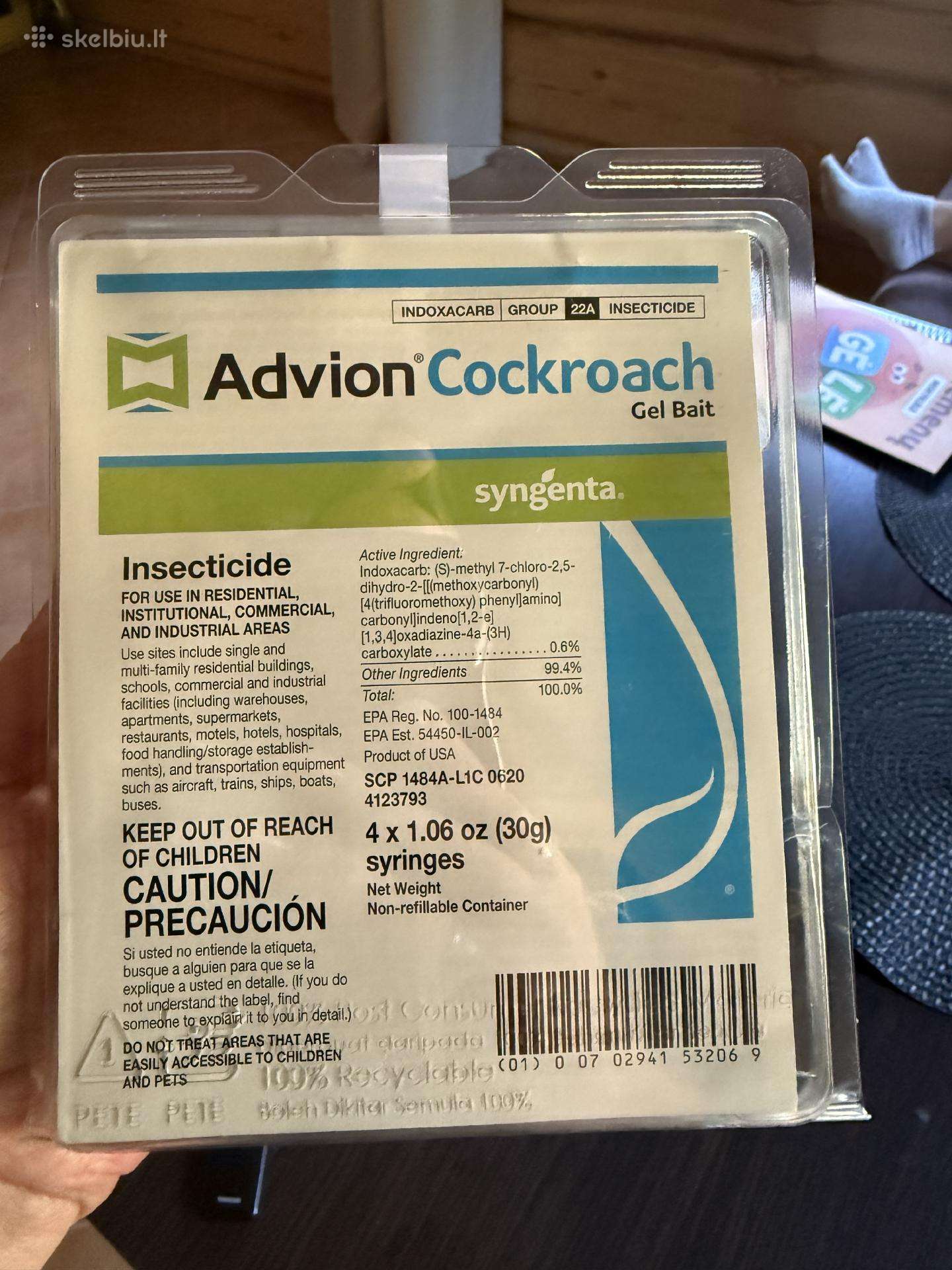 Advion efektyvi tarakonų naikinimo priemonė