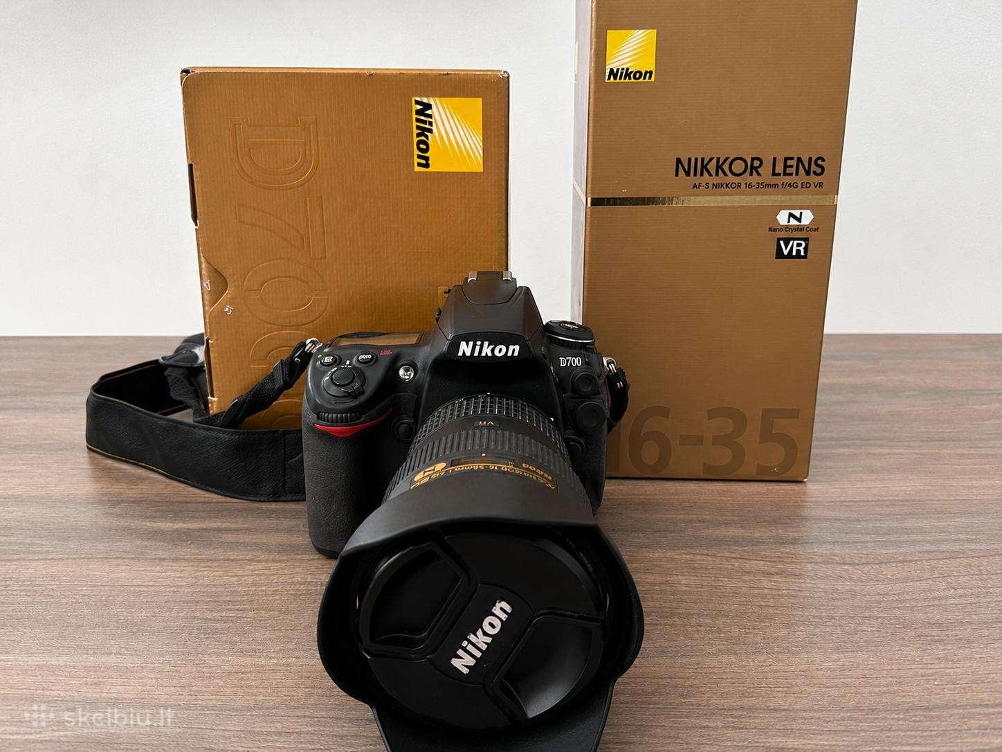Nikon D700 + Nikkor 16–35mm f/4G Ed Vr + priedai
