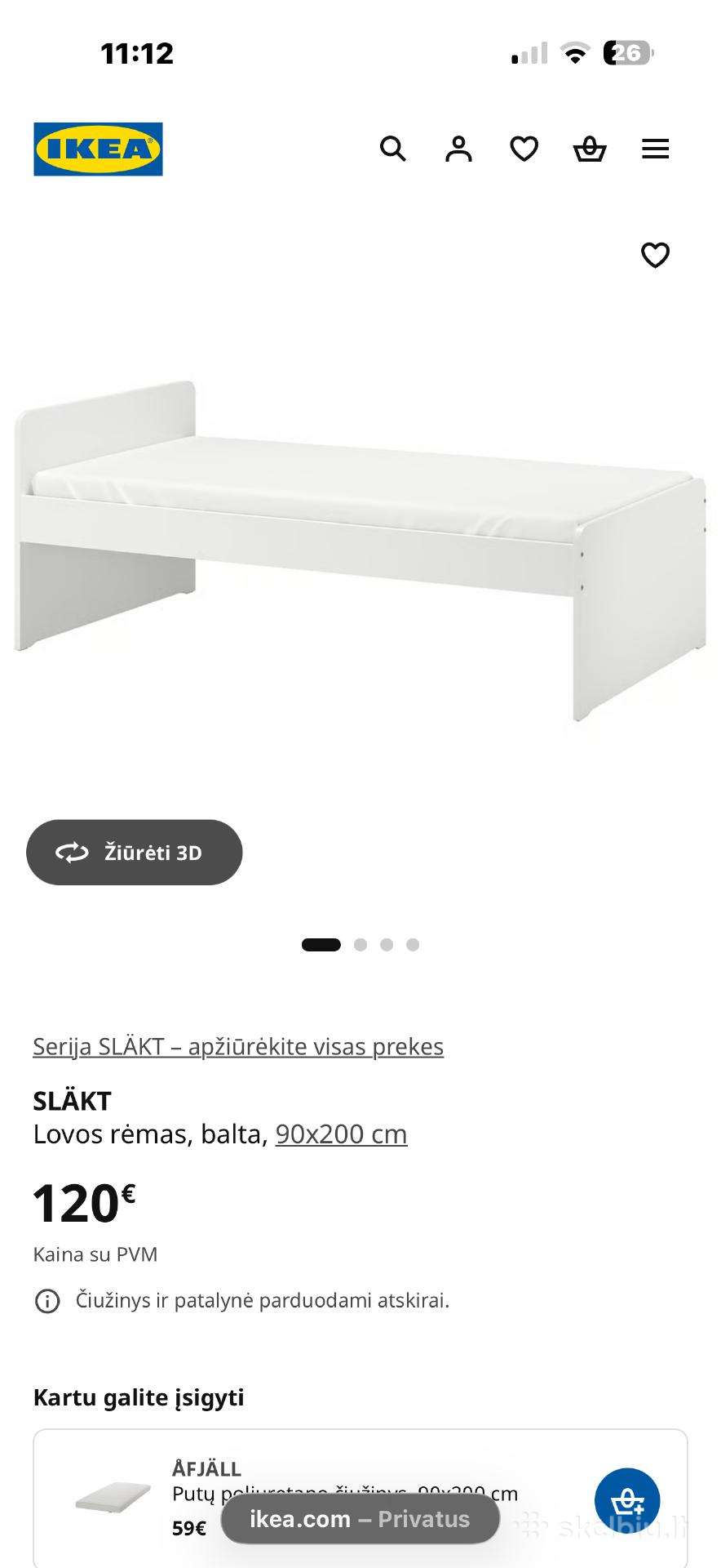Vaikiška lova 90/200