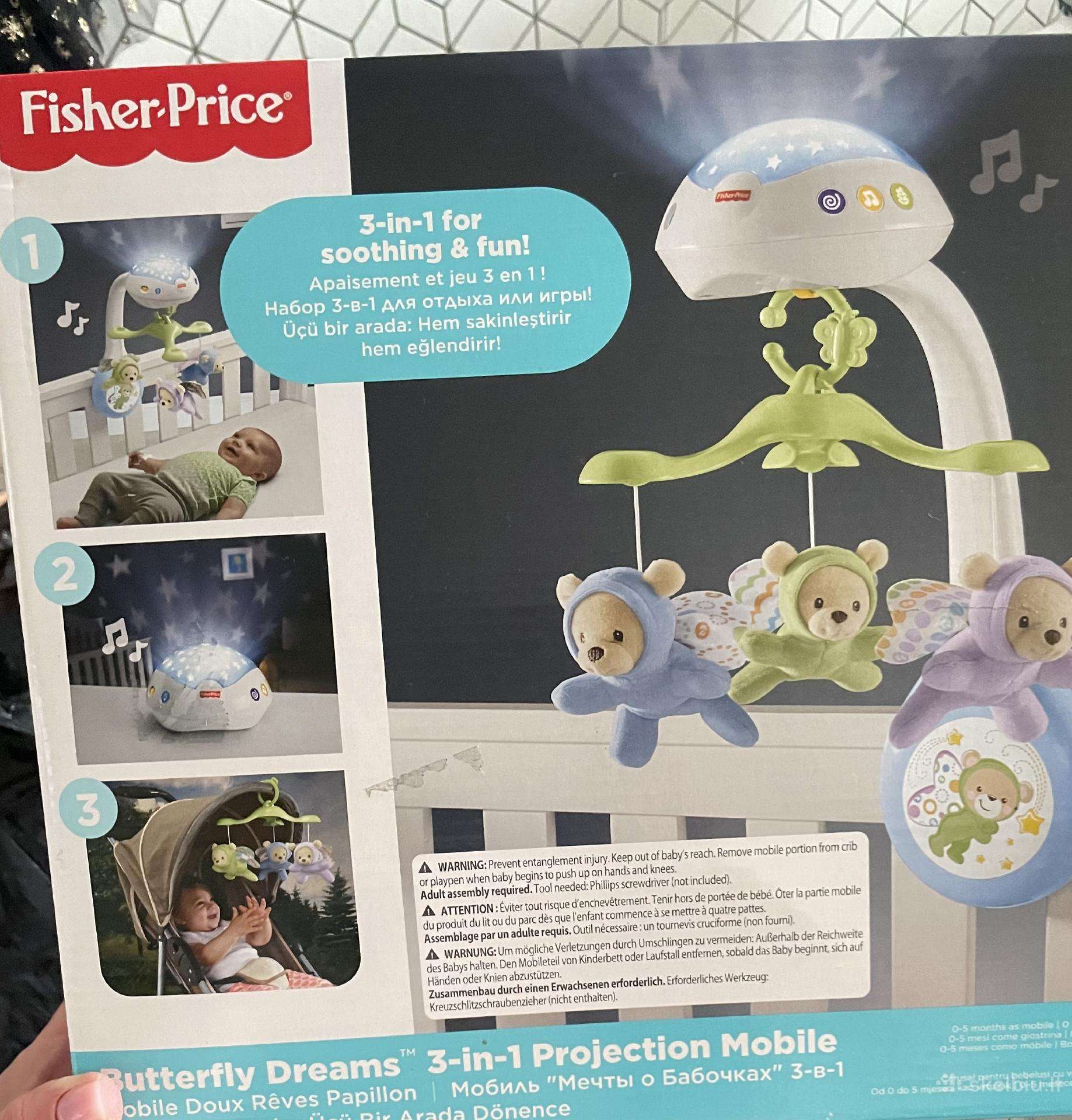 Fisher-price muzikinė karuselė 3in1 Butterfly Dr