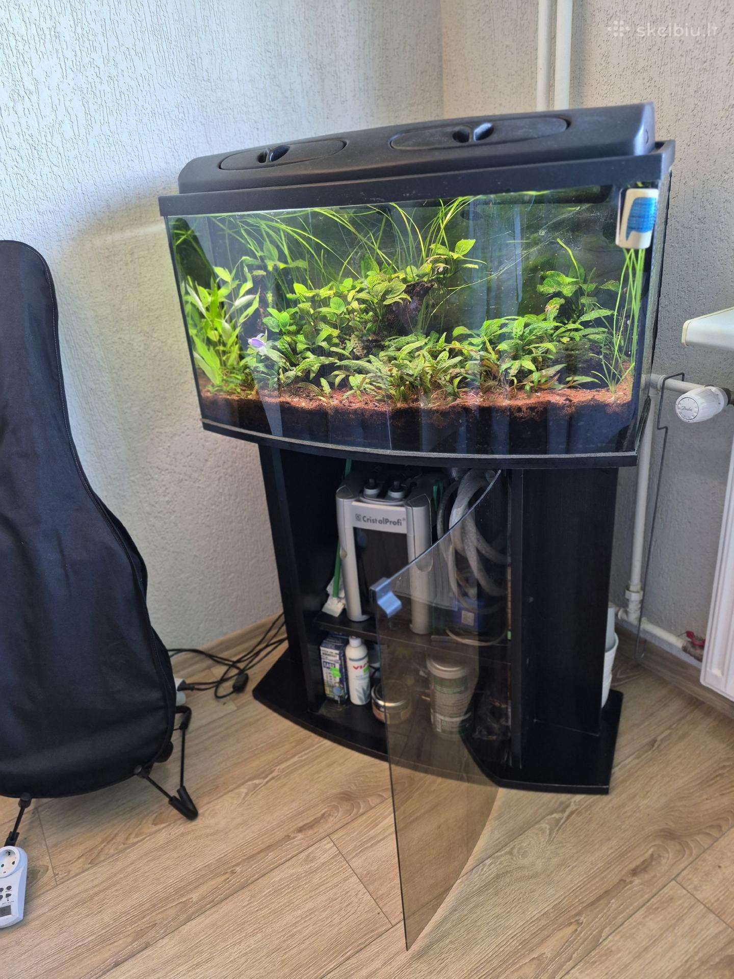 Akvariumas su spintele ir įranga, 100 L