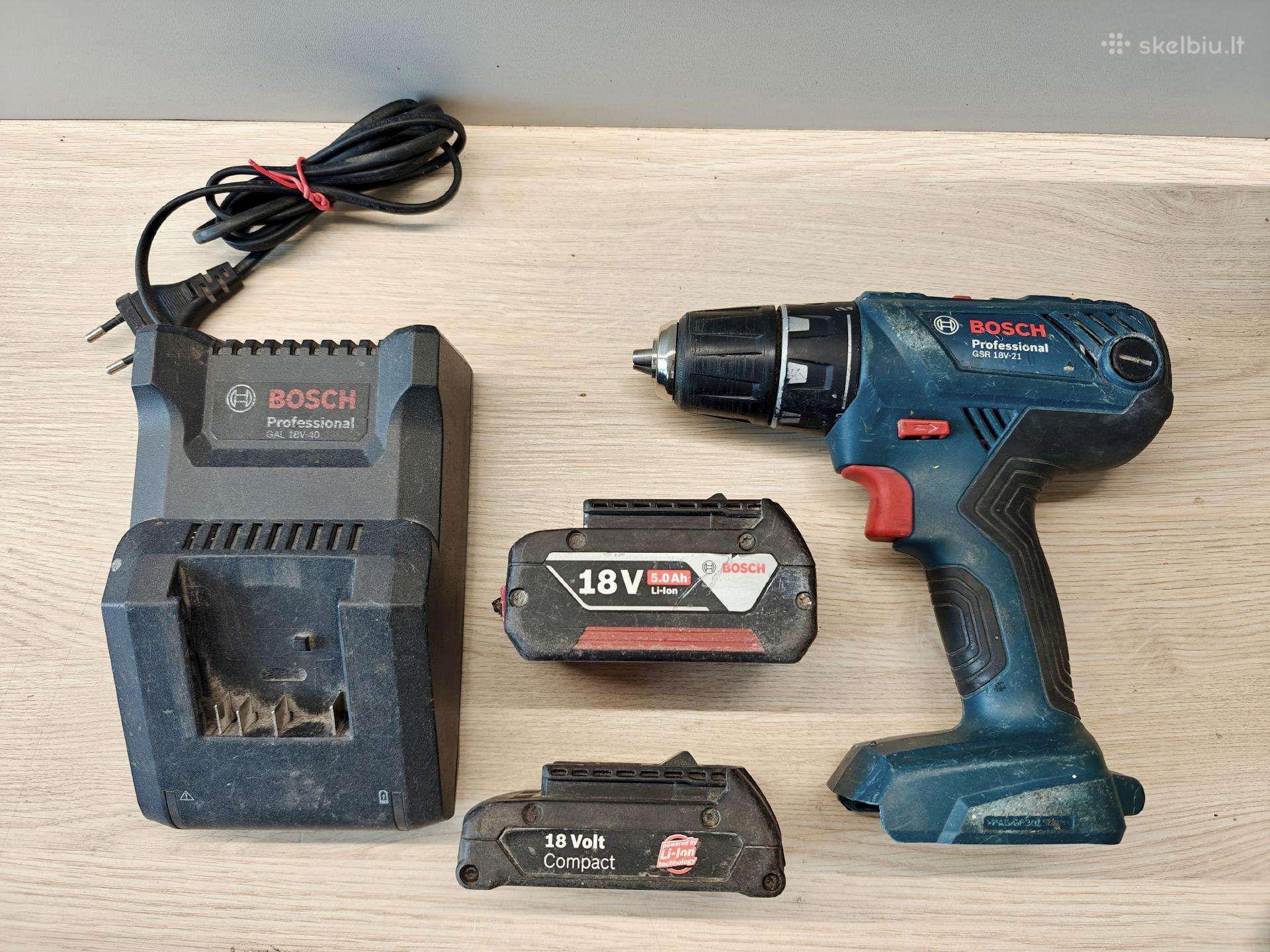 Bosch Pro 18v suktuvas baterijos pakrovėjas