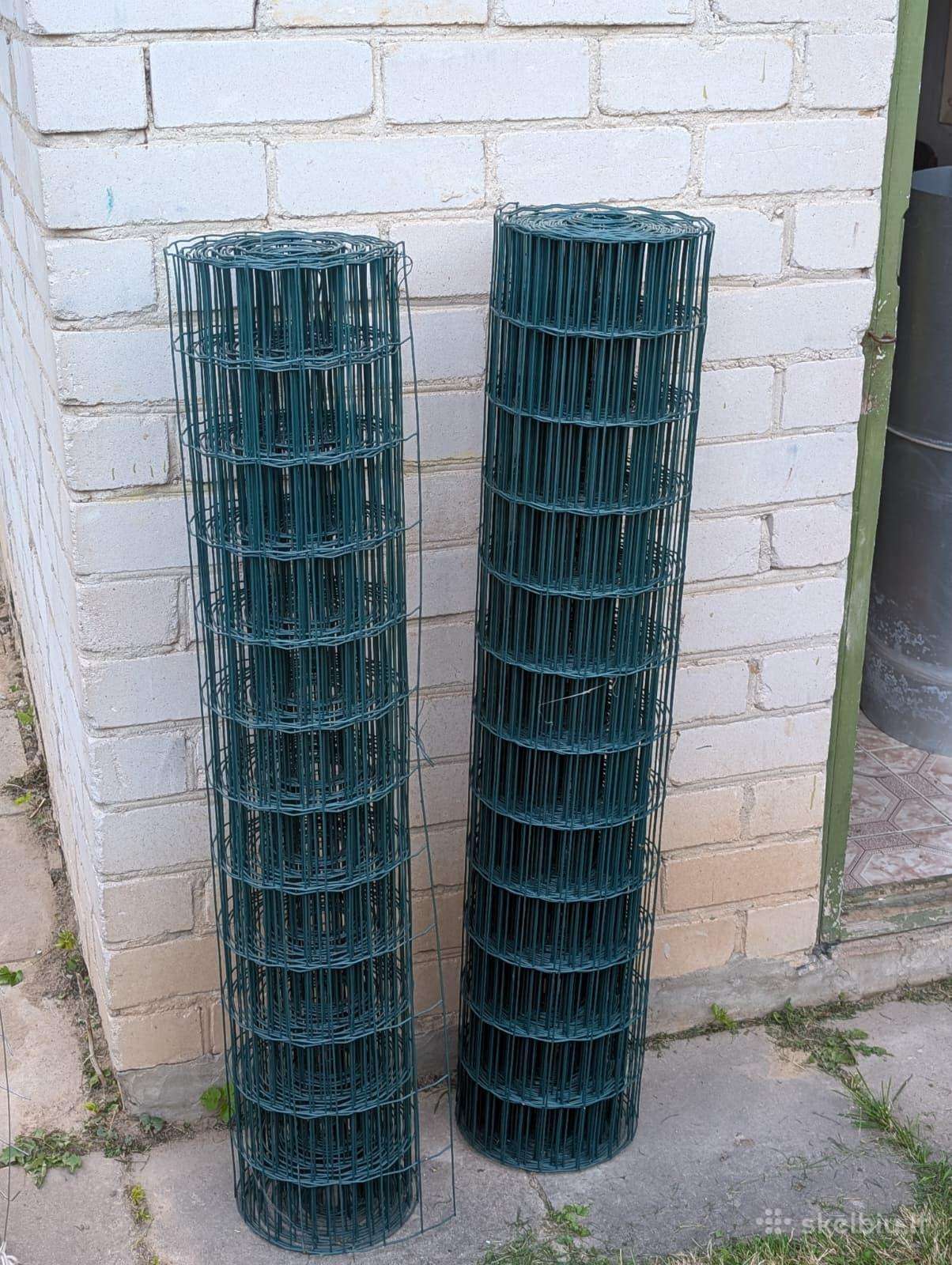 Virintas vielos tinklas su Pvc danga, žalias