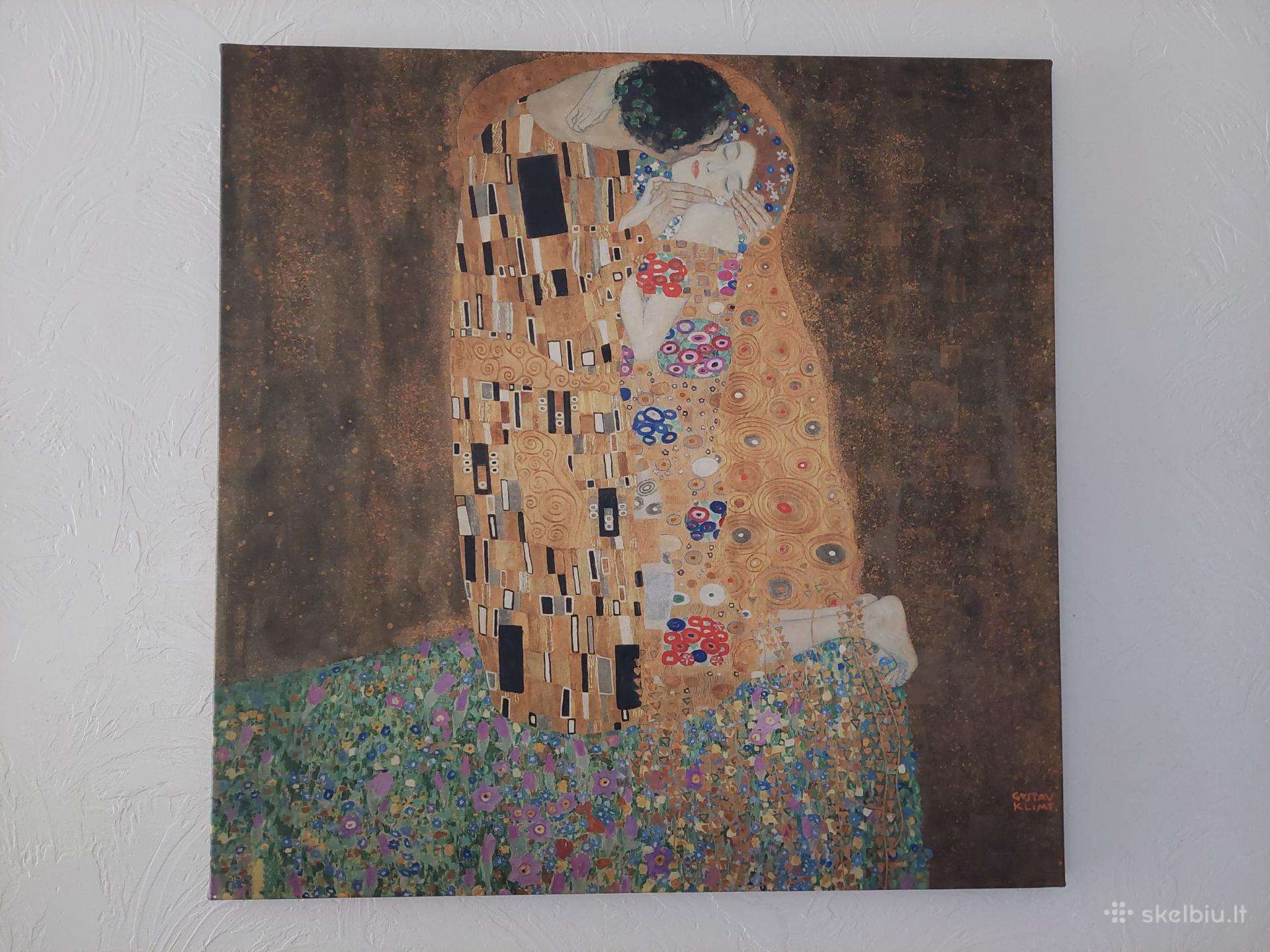 Gustavo Klimto "Bučinys" reprodukcija (70x70cm)