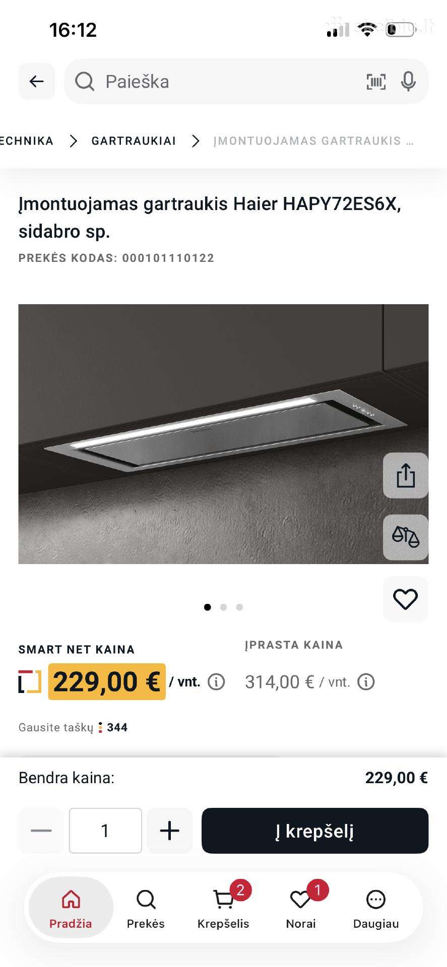 Įmontuojamas gartraukis